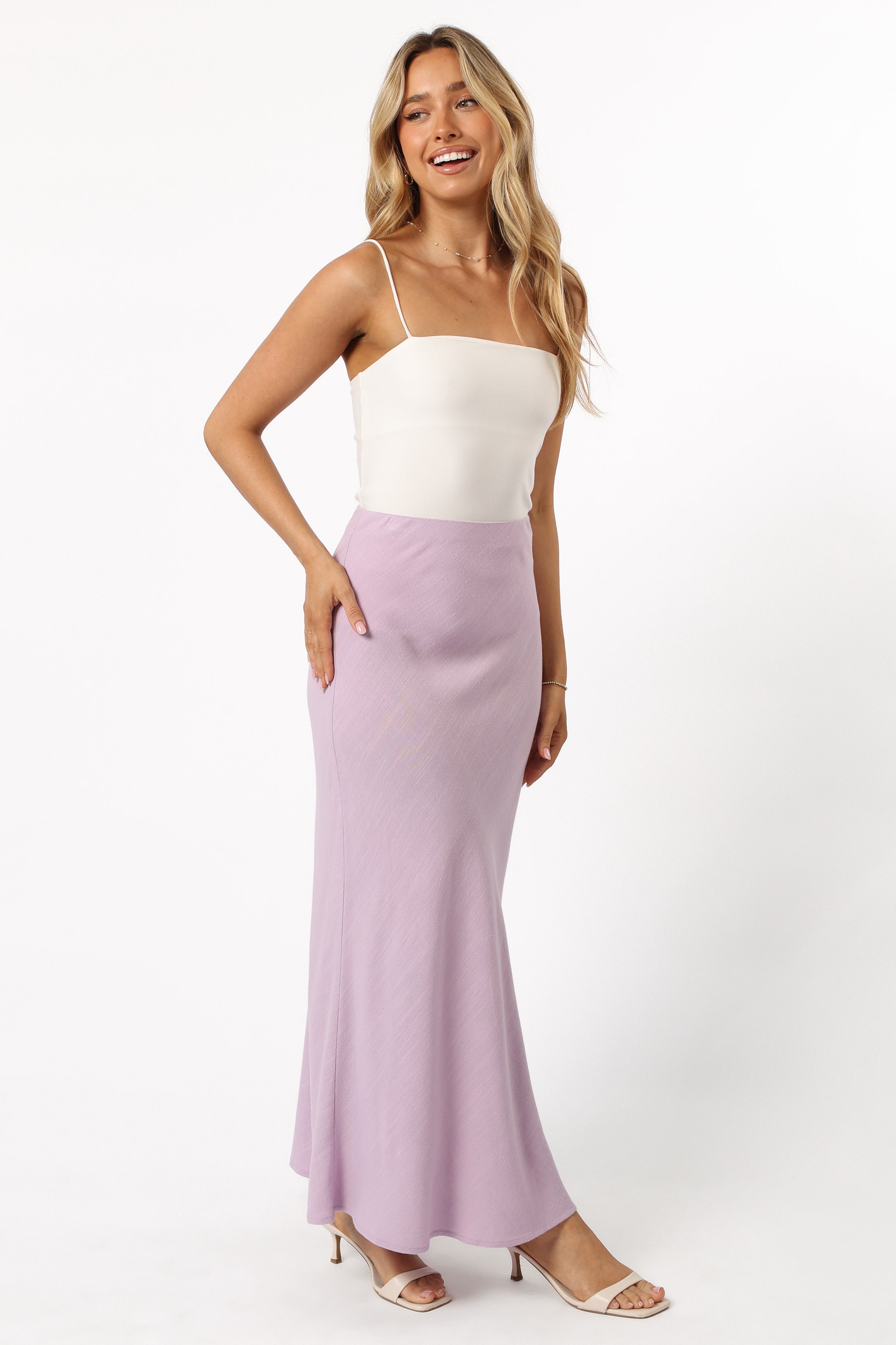 Petal and Pup USA BOTTOMS Nelle Midi Skirt - Lilac
