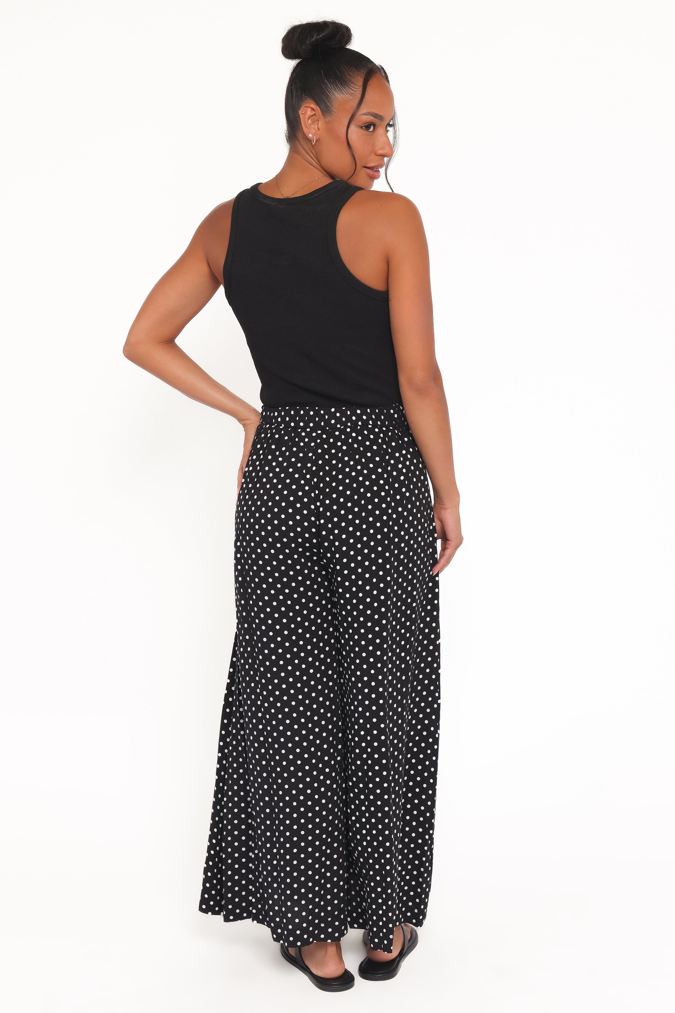 Petal and Pup USA BOTTOMS Neveah Pant - Black Polka Dot
