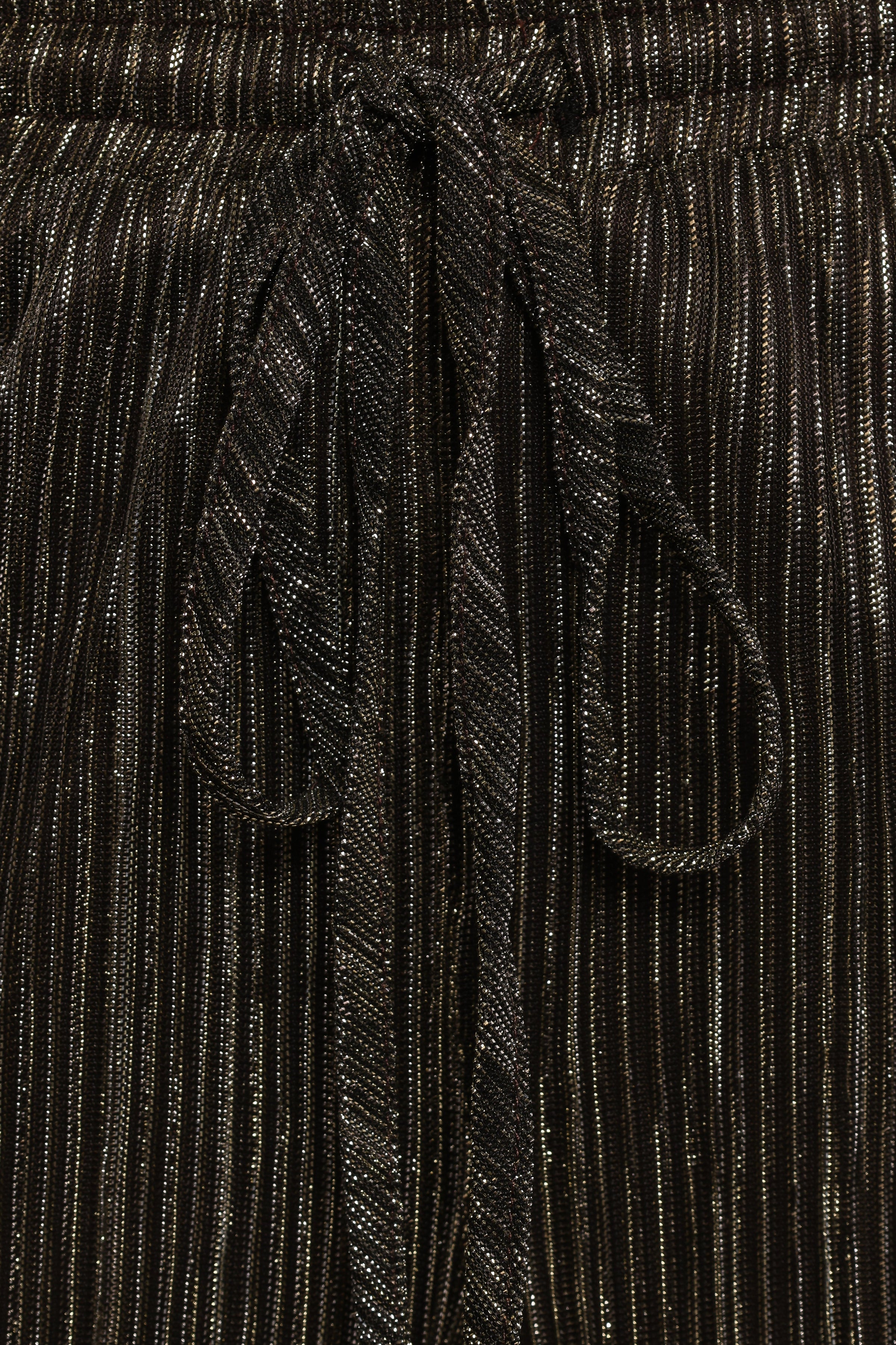 Petal and Pup USA BOTTOMS Nila Sheer Pant - Black Gold