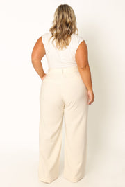 Petal and Pup USA BOTTOMS Noelle Pant - Cream
