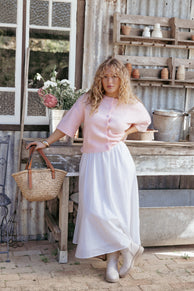 Petal and Pup USA BOTTOMS Oakley Midi Skirt - White