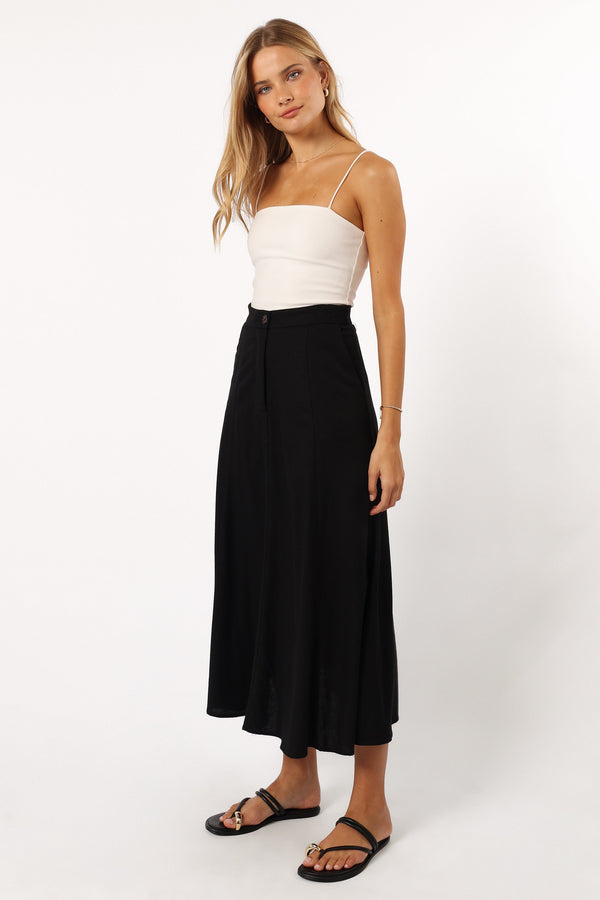 Petal and Pup USA BOTTOMS Odetta Maxi Skirt - Black