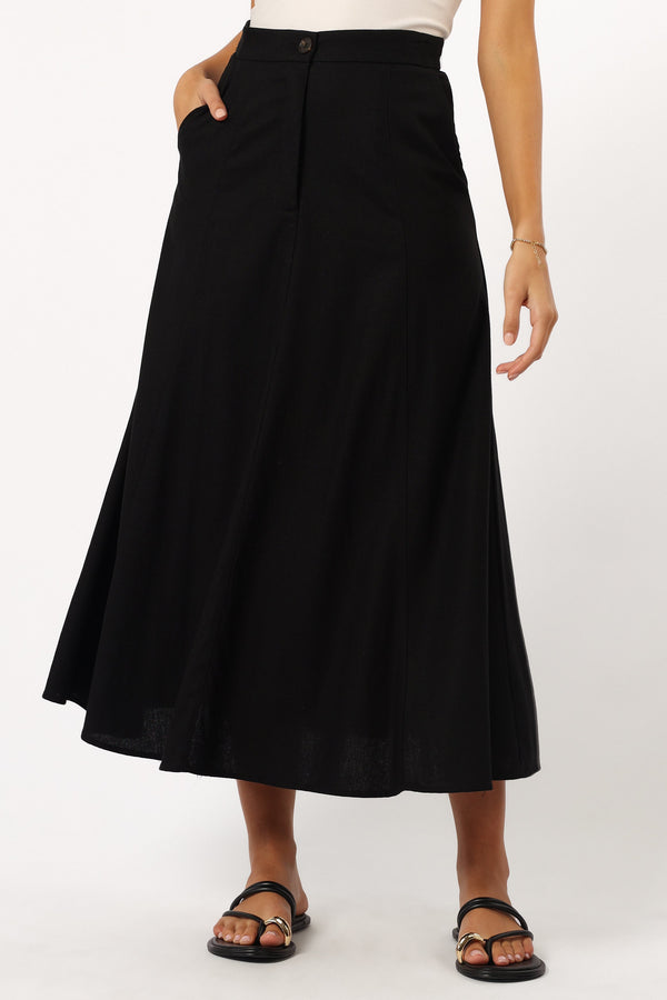 Petal and Pup USA BOTTOMS Odetta Maxi Skirt - Black