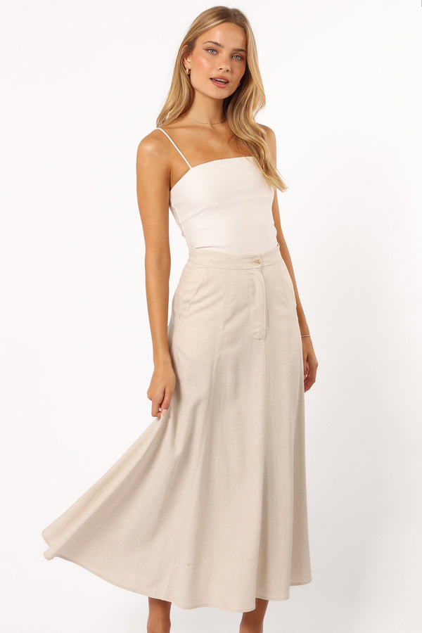 Petal and Pup USA BOTTOMS Odetta Maxi Skirt - Oatmeal