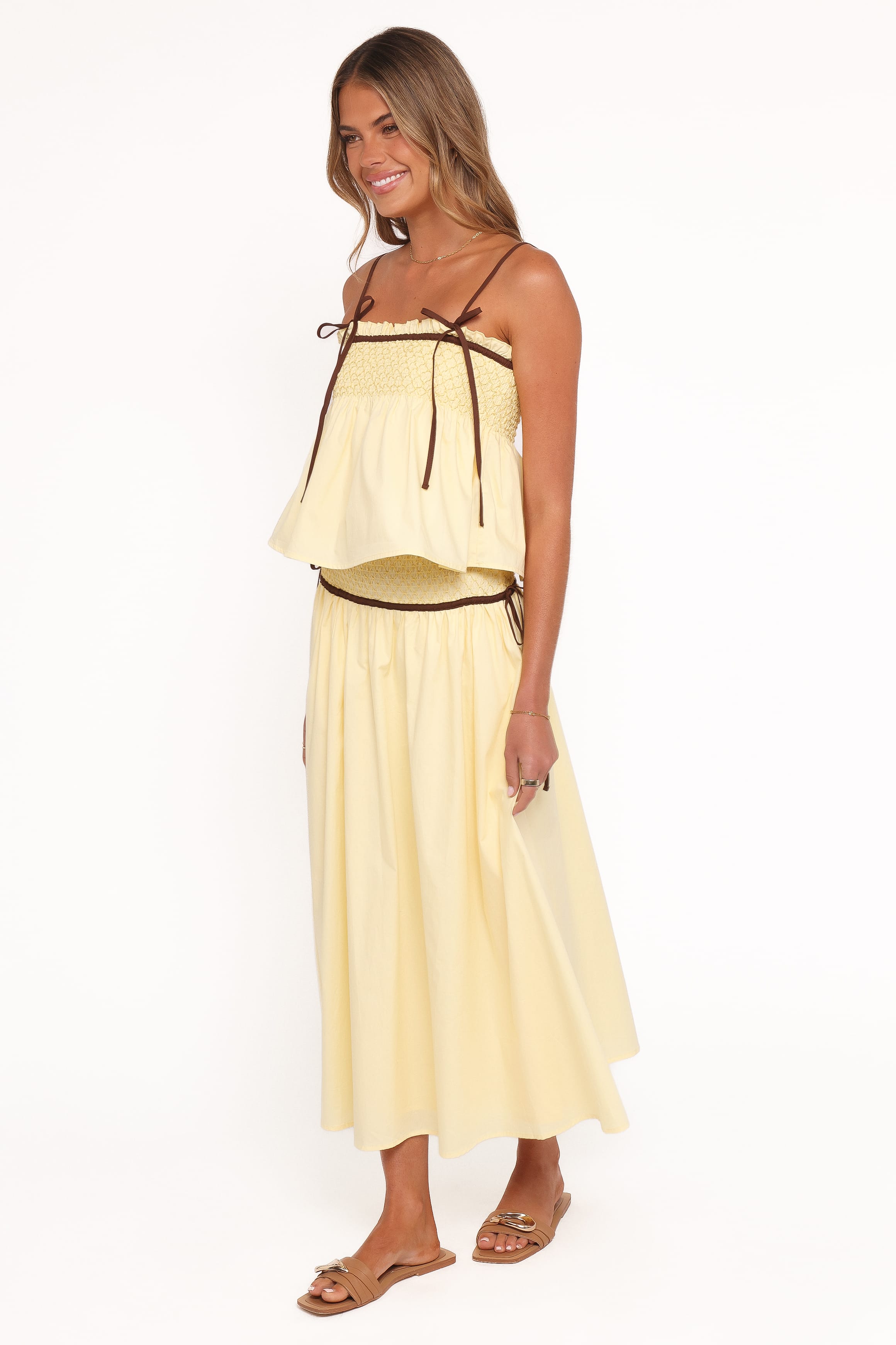 Petal and Pup USA BOTTOMS Orielle Maxi Skirt - Lemon