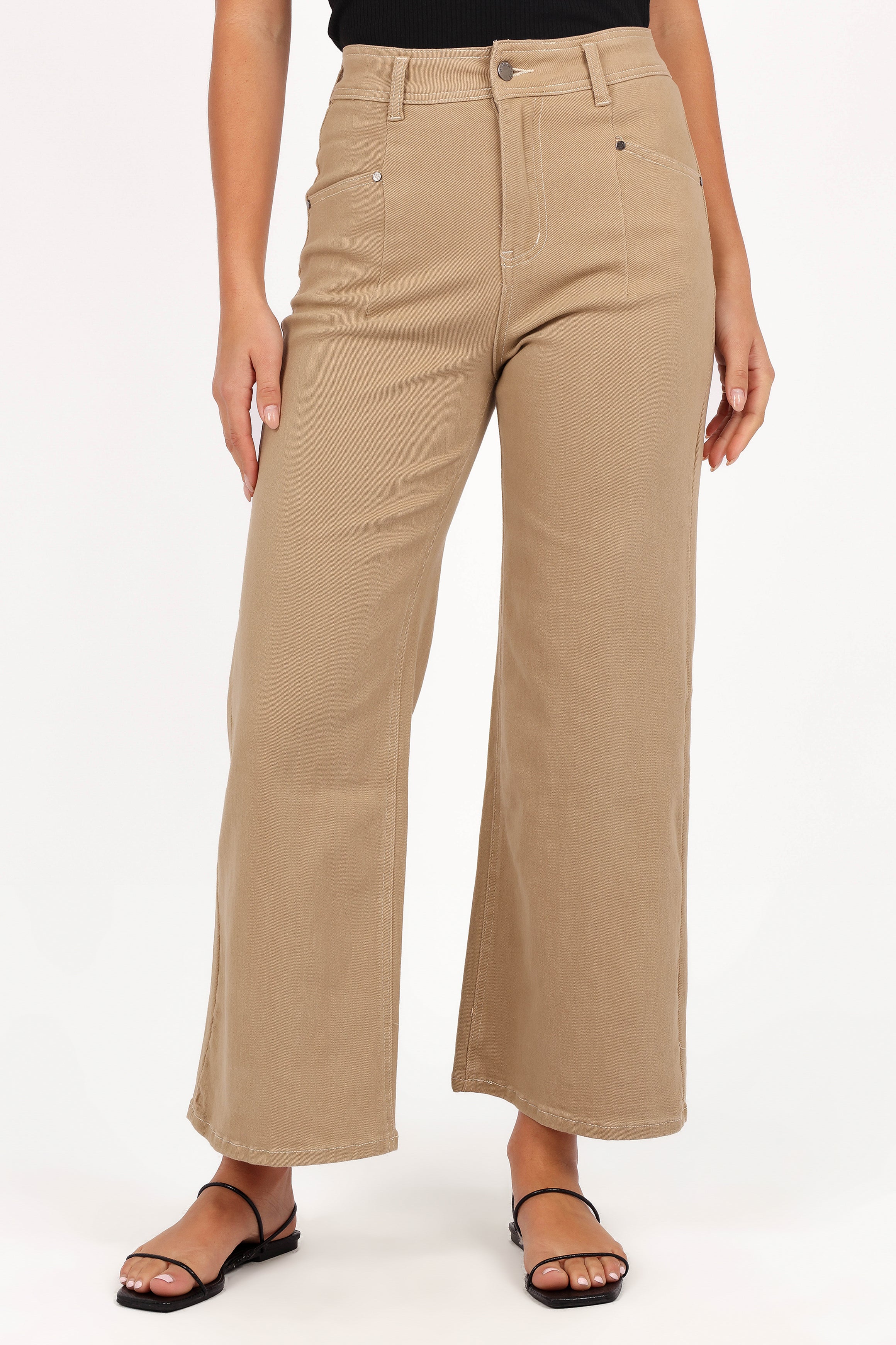 Petal and Pup USA BOTTOMS Parson Wide Leg Pant - Taupe (Hold for Rack)