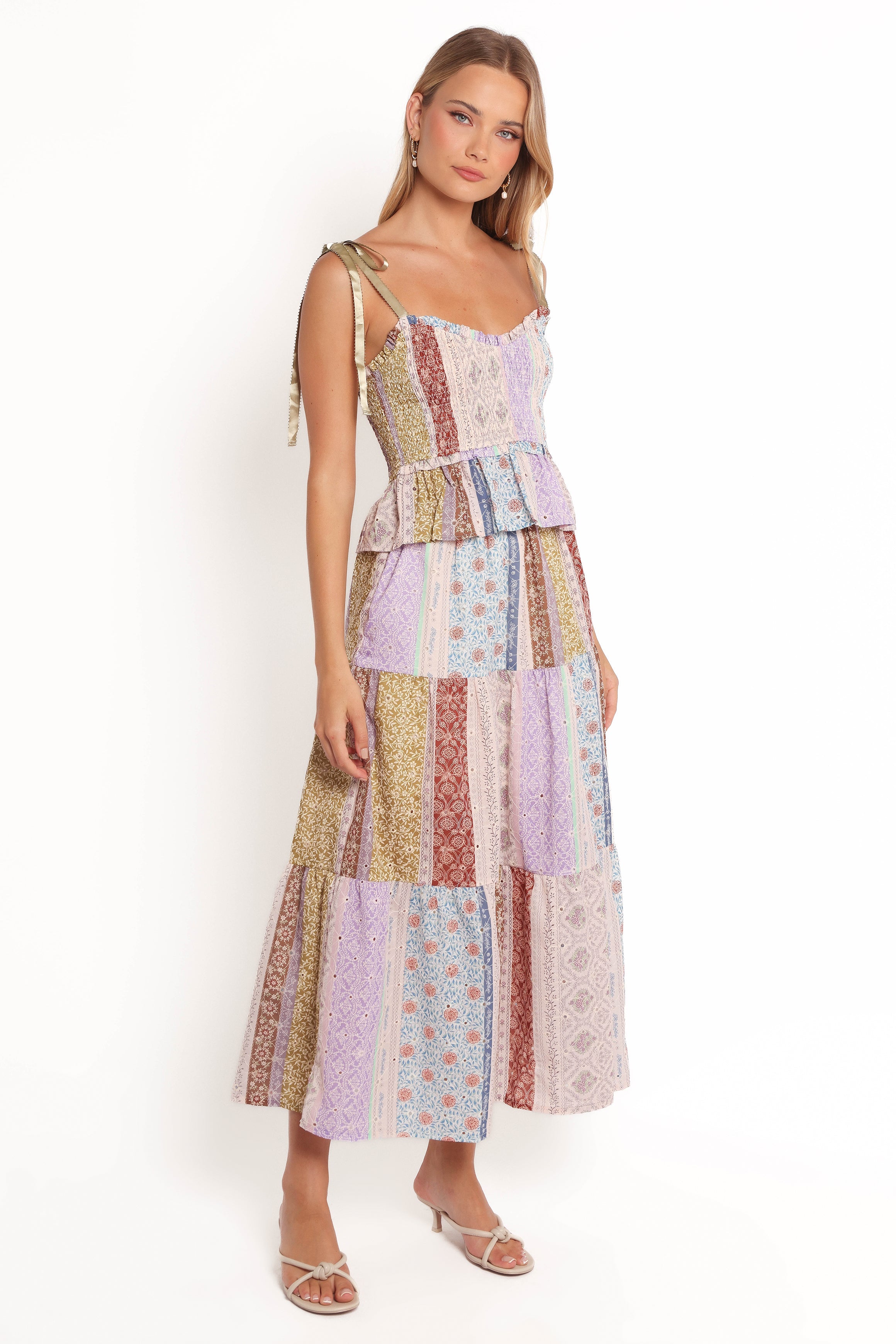 Petal and Pup USA BOTTOMS Petai Patchwork Maxi Skirt - Botanic Multi