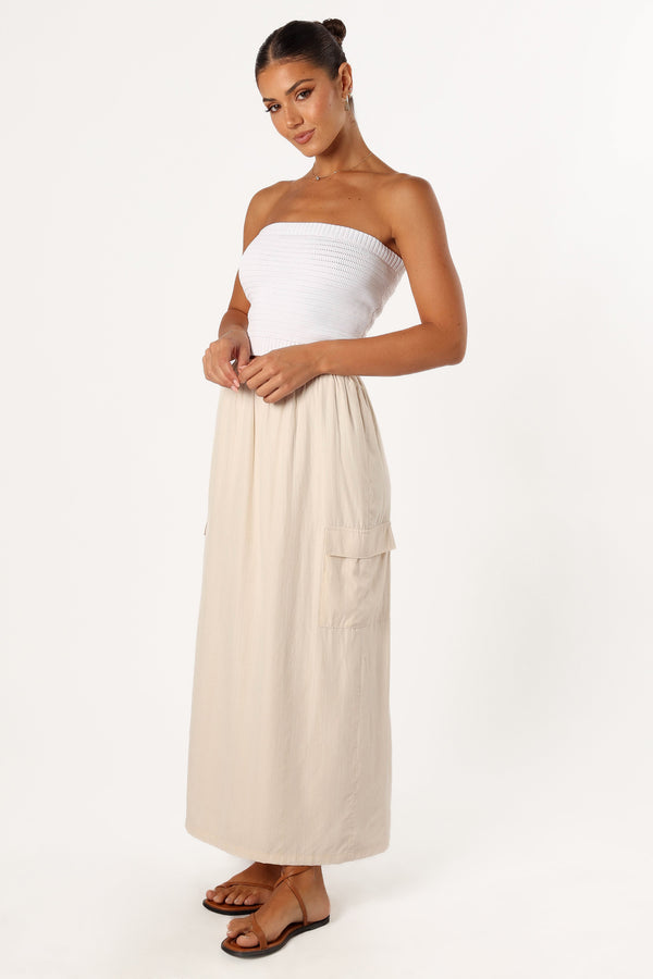 Petal and Pup USA BOTTOMS Picilo Long Midi Skirt - Stone