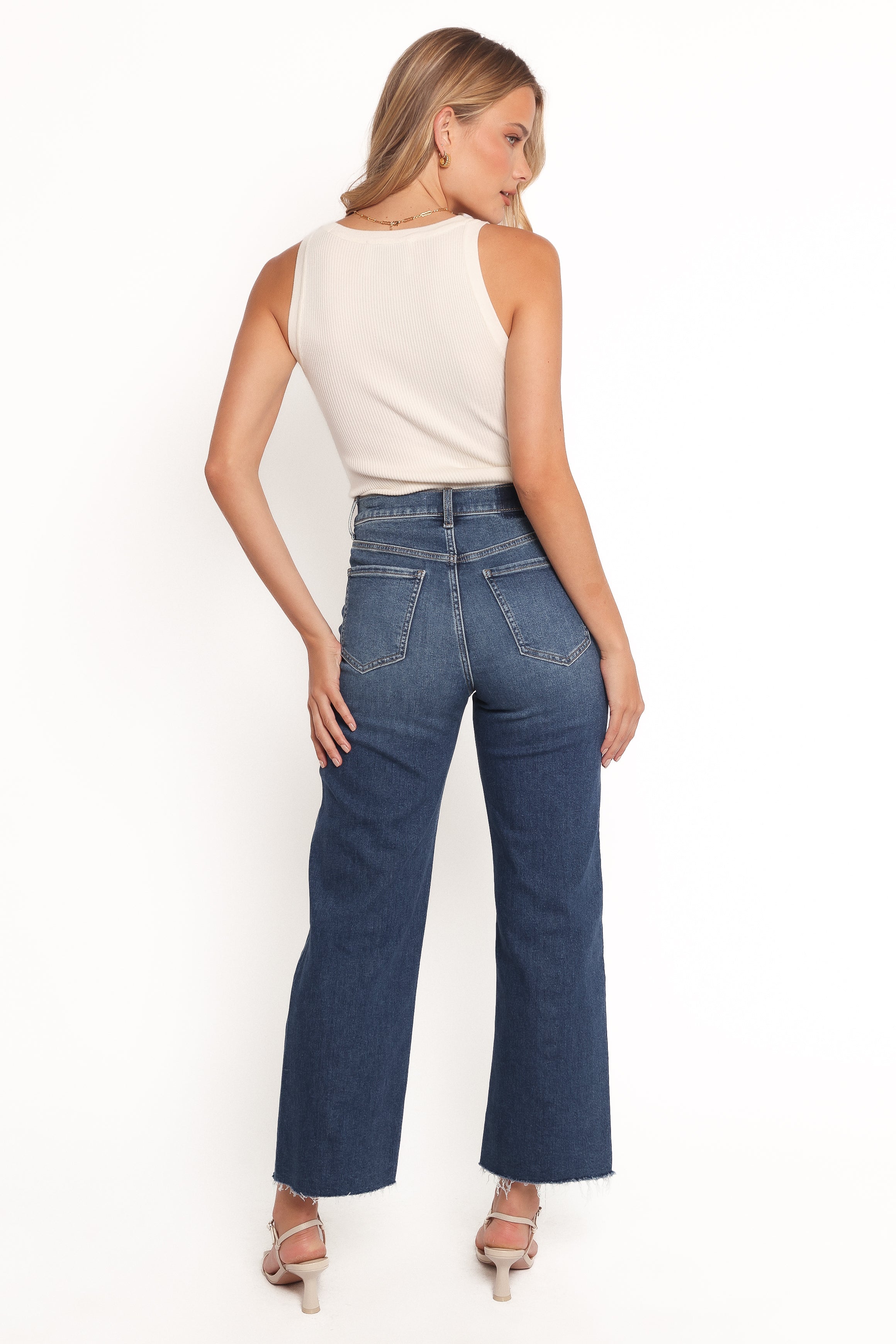 Petal and Pup USA BOTTOMS Pleaser Wide Leg Crop Jean - Uptown
