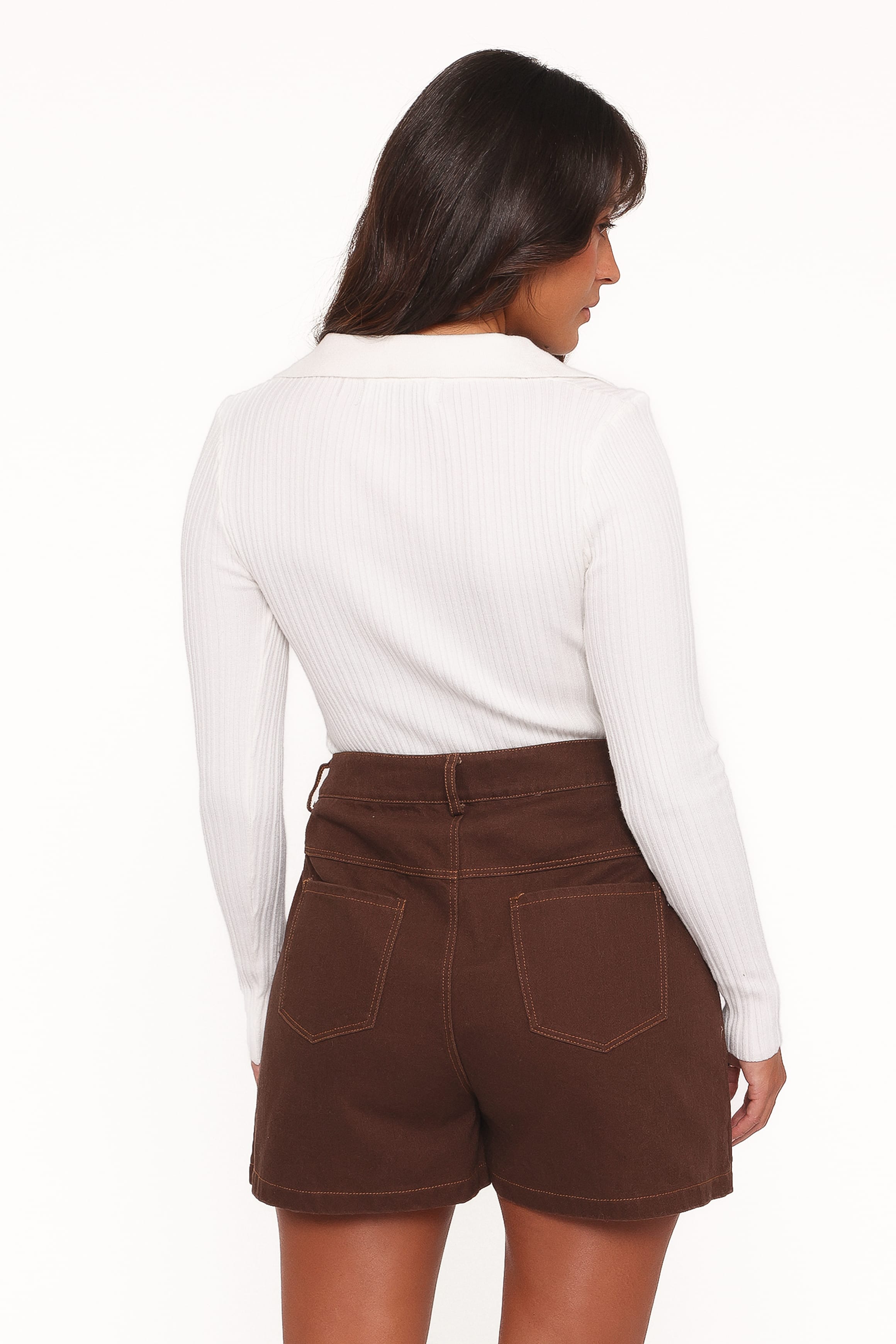 Petal and Pup USA BOTTOMS Presley Denim Skort - Dark Brown