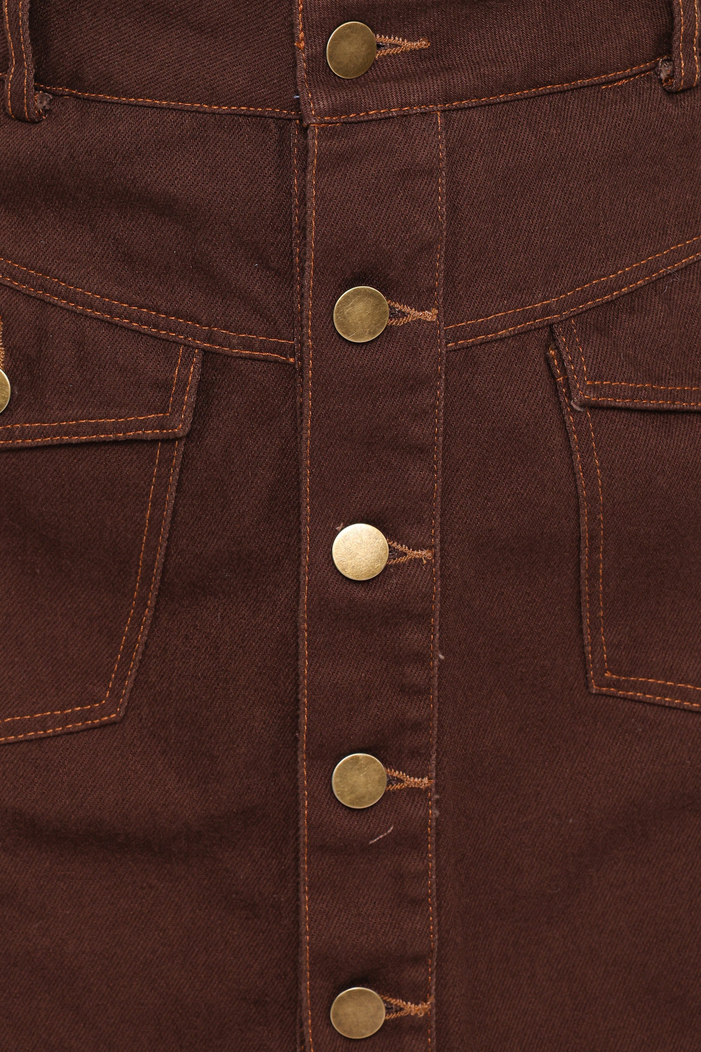 Petal and Pup USA BOTTOMS Presley Denim Skort - Dark Brown