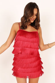 Petal and Pup USA BOTTOMS Rara Fringe Skirt - Red