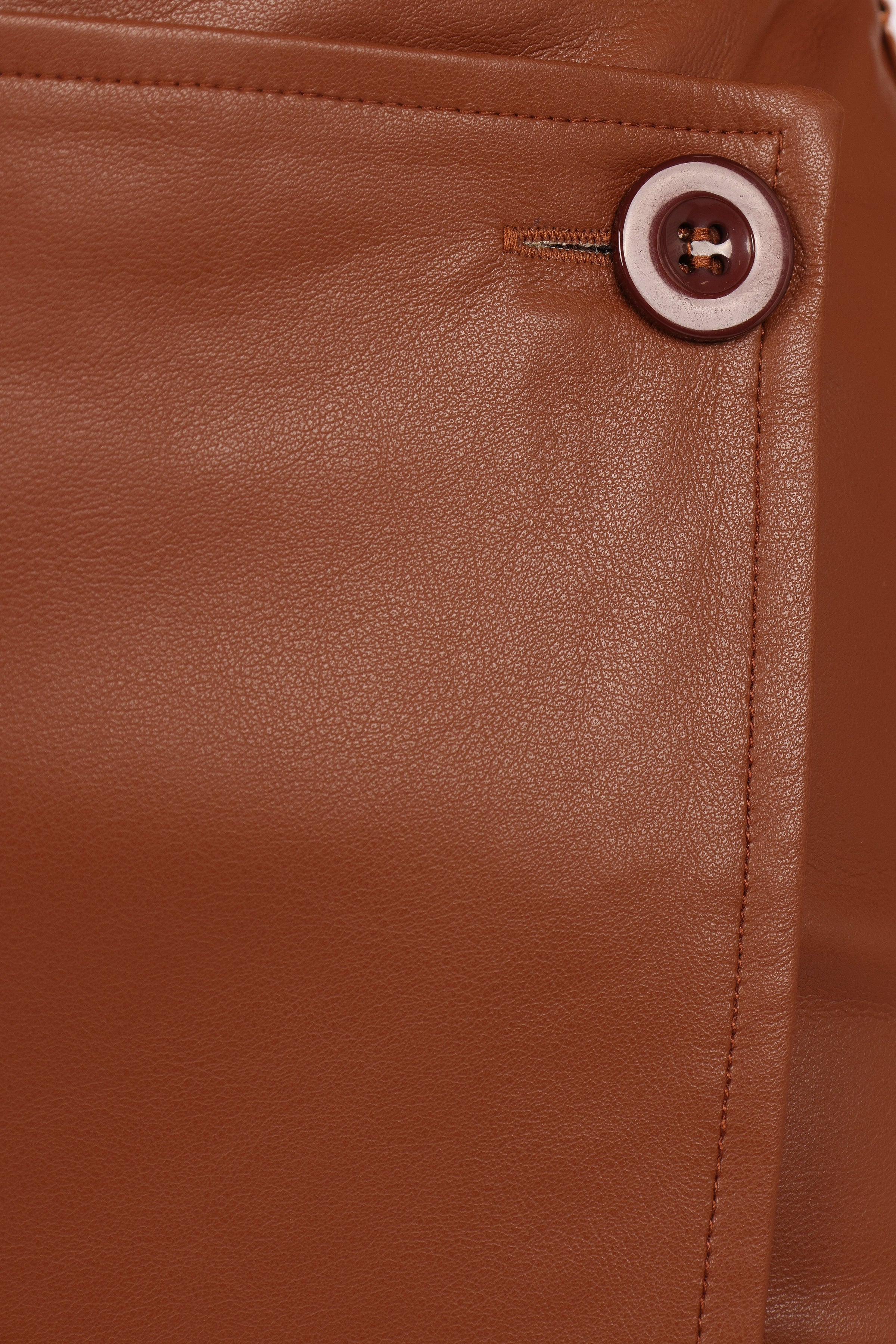 Petal and Pup USA BOTTOMS Rebecca Faux Leather Mini Skirt - Camel