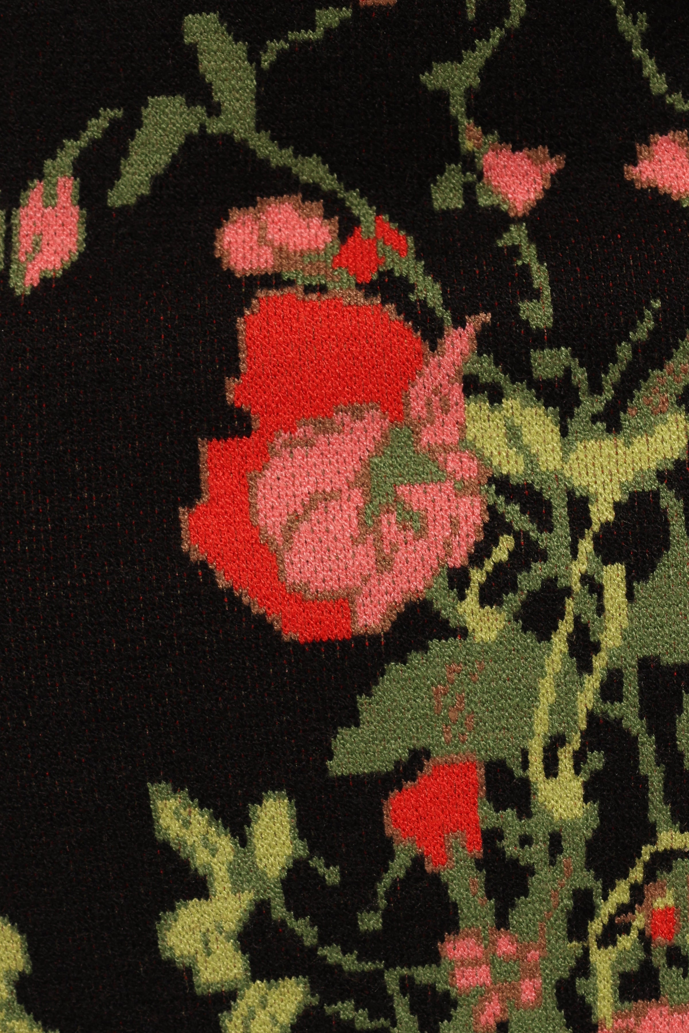 Petal and Pup USA BOTTOMS Reeva Knit Skirt - Black Floral