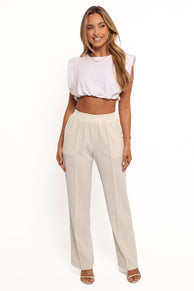 Petal and Pup USA BOTTOMS Roben Pants - White Cream