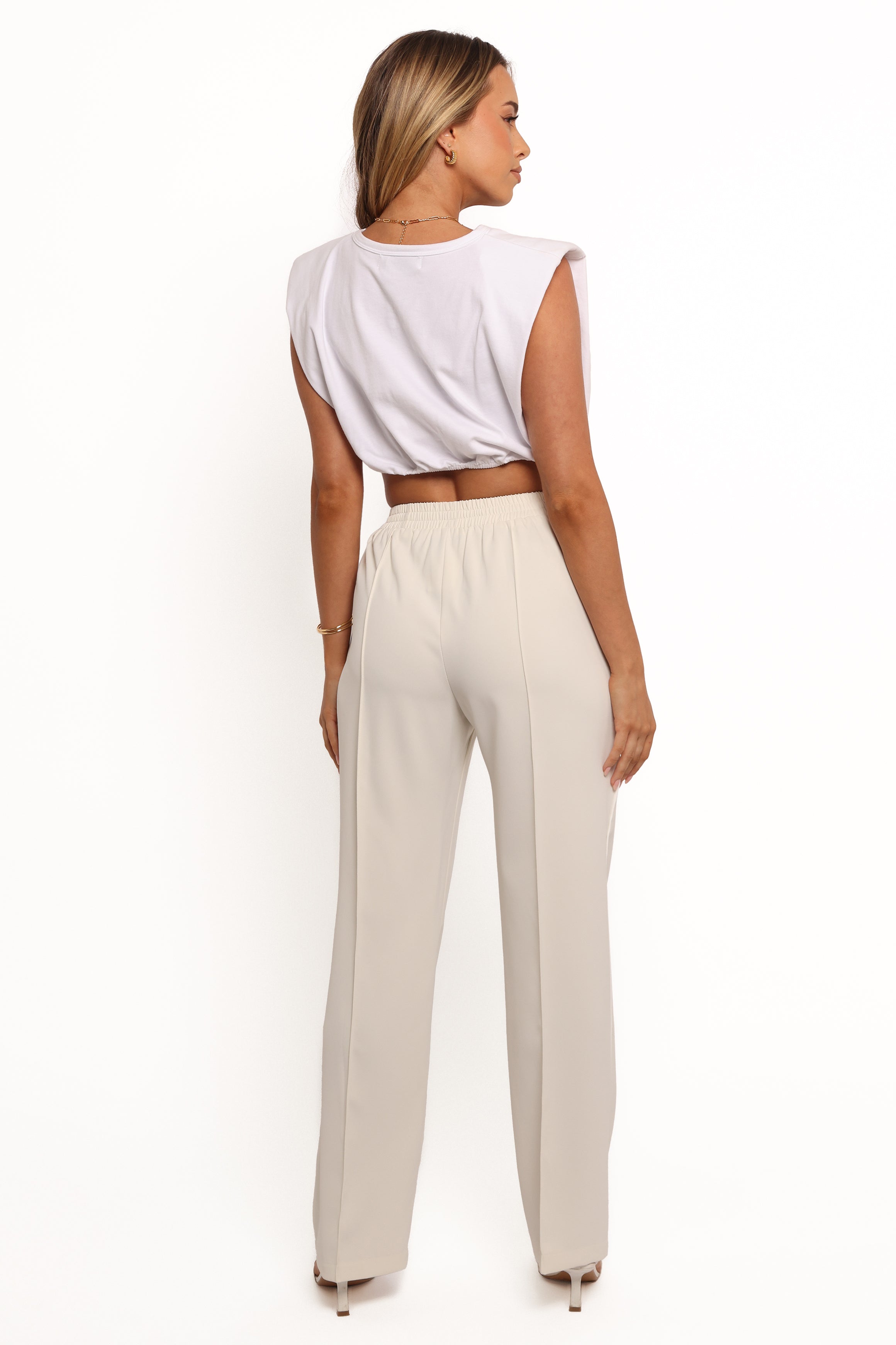 Petal and Pup USA BOTTOMS Roben Pants - White Cream