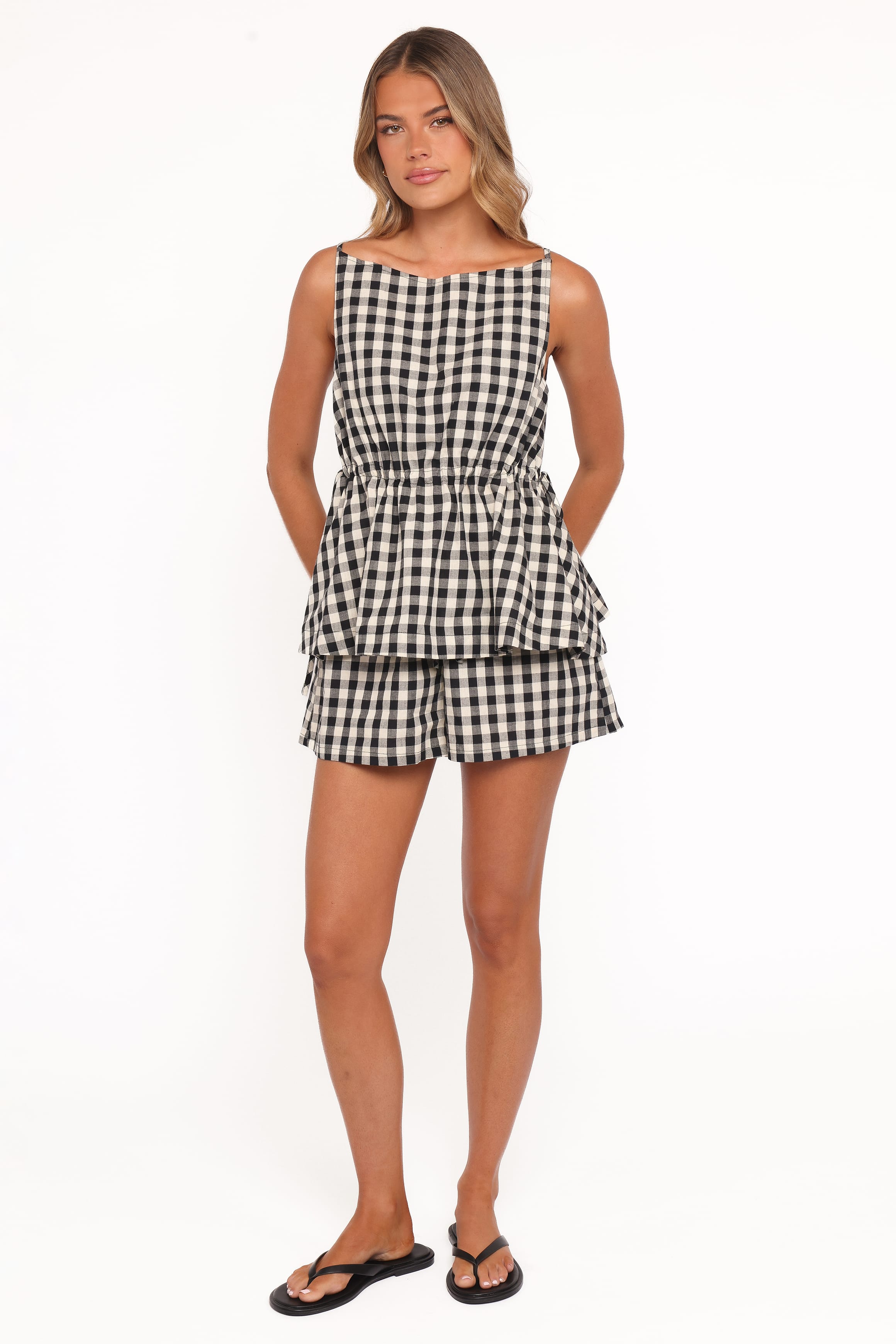 Petal and Pup USA BOTTOMS Rory Shorts - Black Gingham
