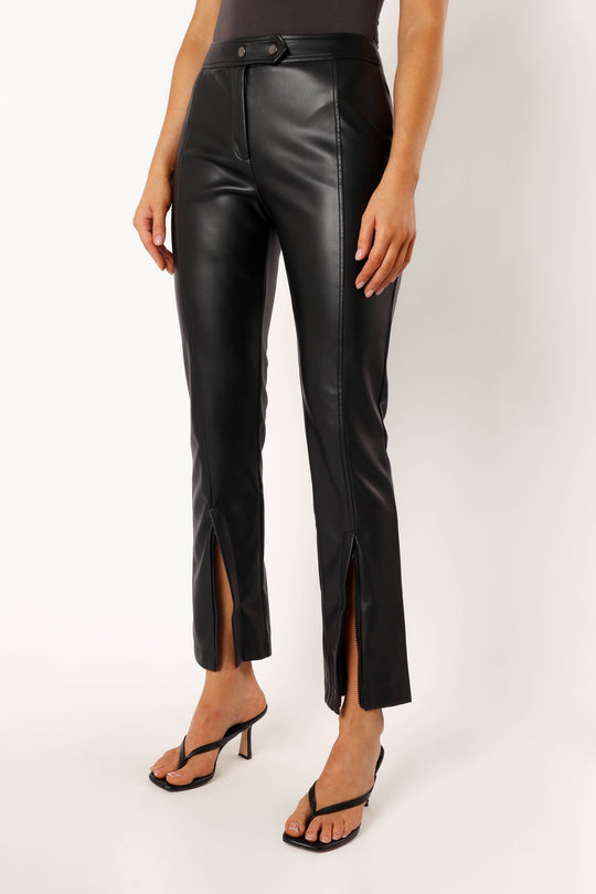 Roxy Vegan Leather Pants - Black - Petal & Pup USA