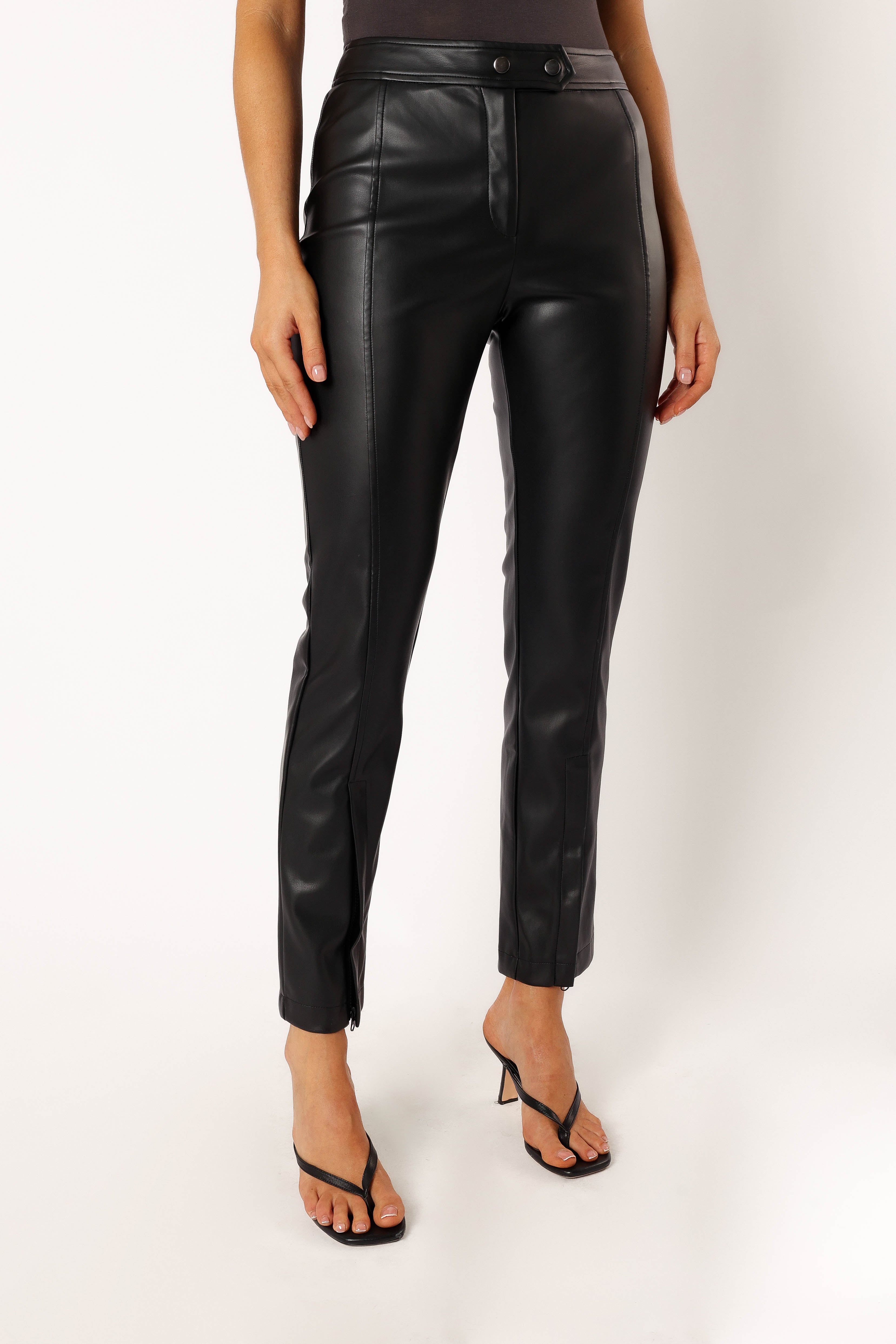 Roxy Vegan Leather Pants - Black | Petal & Pup USA