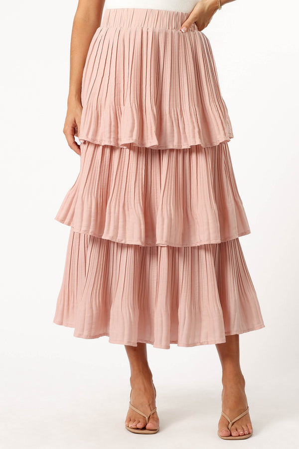 Petal and Pup USA BOTTOMS Rylan Maxi Skirt - Champagne Pink