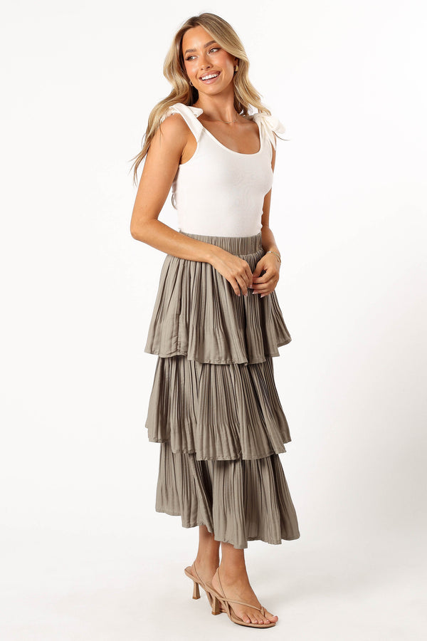 Petal and Pup USA BOTTOMS Rylan Maxi Skirt - Dusty Sage