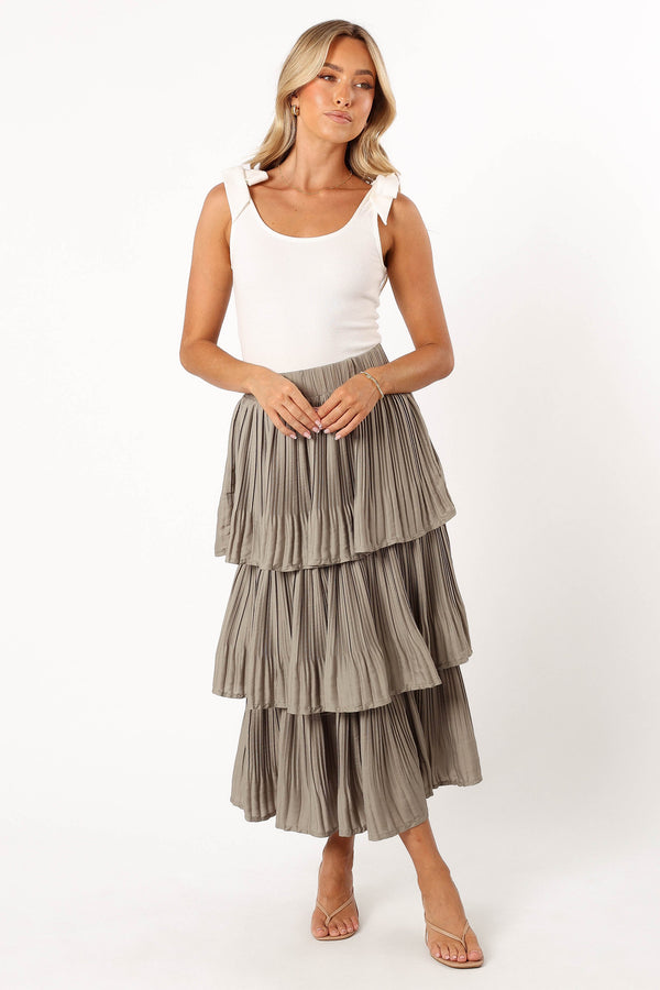 Petal and Pup USA BOTTOMS Rylan Maxi Skirt - Dusty Sage