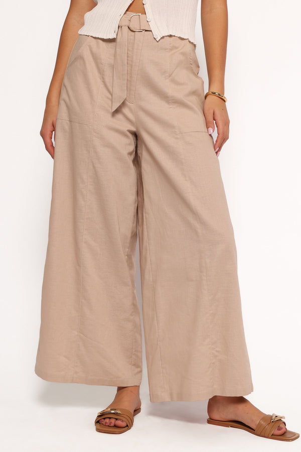 Petal and Pup USA BOTTOMS Sadie Wide Leg Pant - Oatmeal (Hold for Rack)