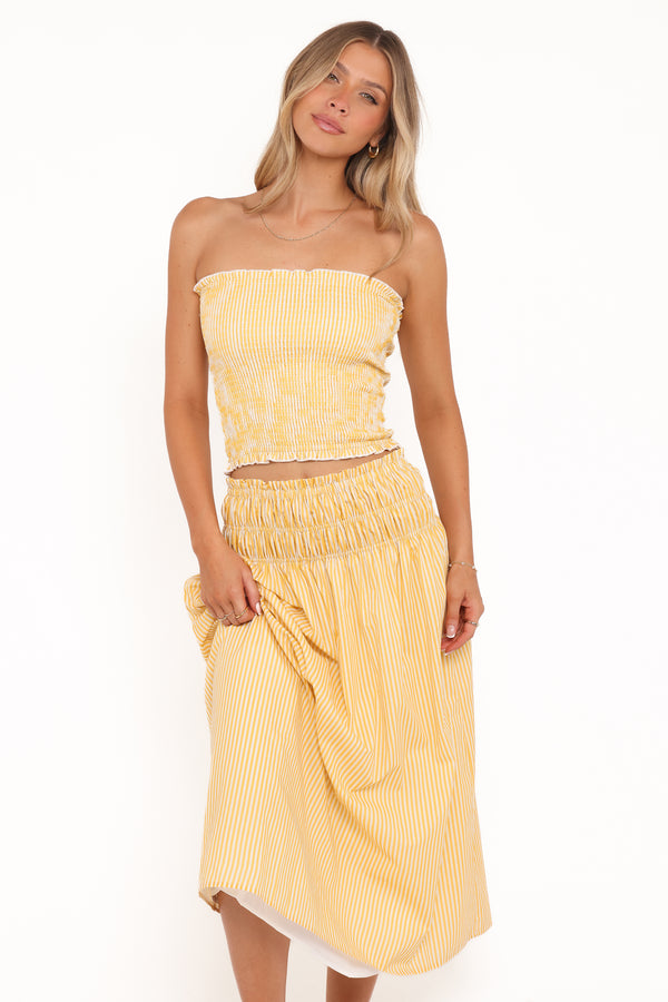 Petal and Pup USA BOTTOMS Salome Maxi Skirt - Mango Stripe