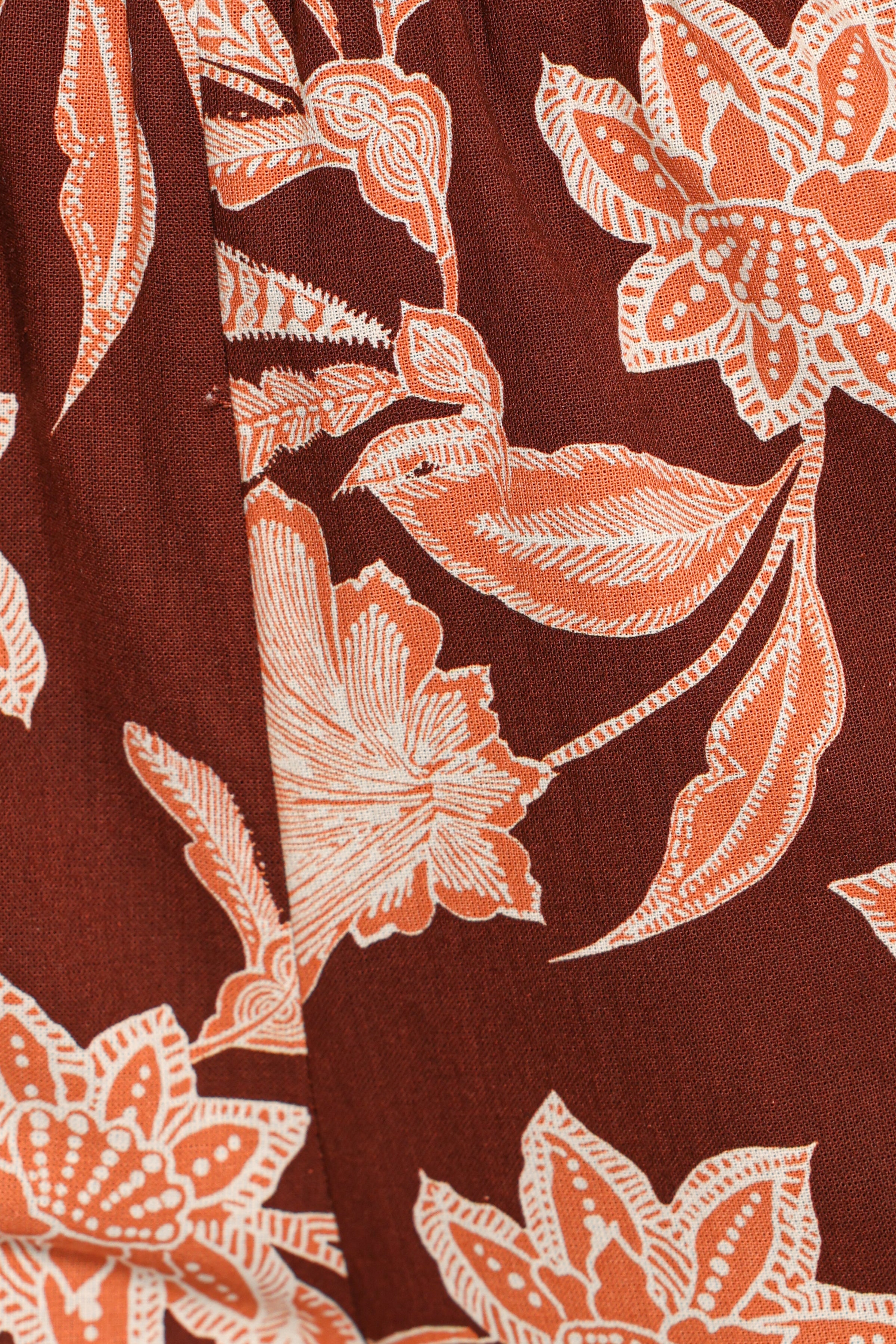 Petal and Pup USA BOTTOMS Samira Wide Leg Pant - Orange Floral