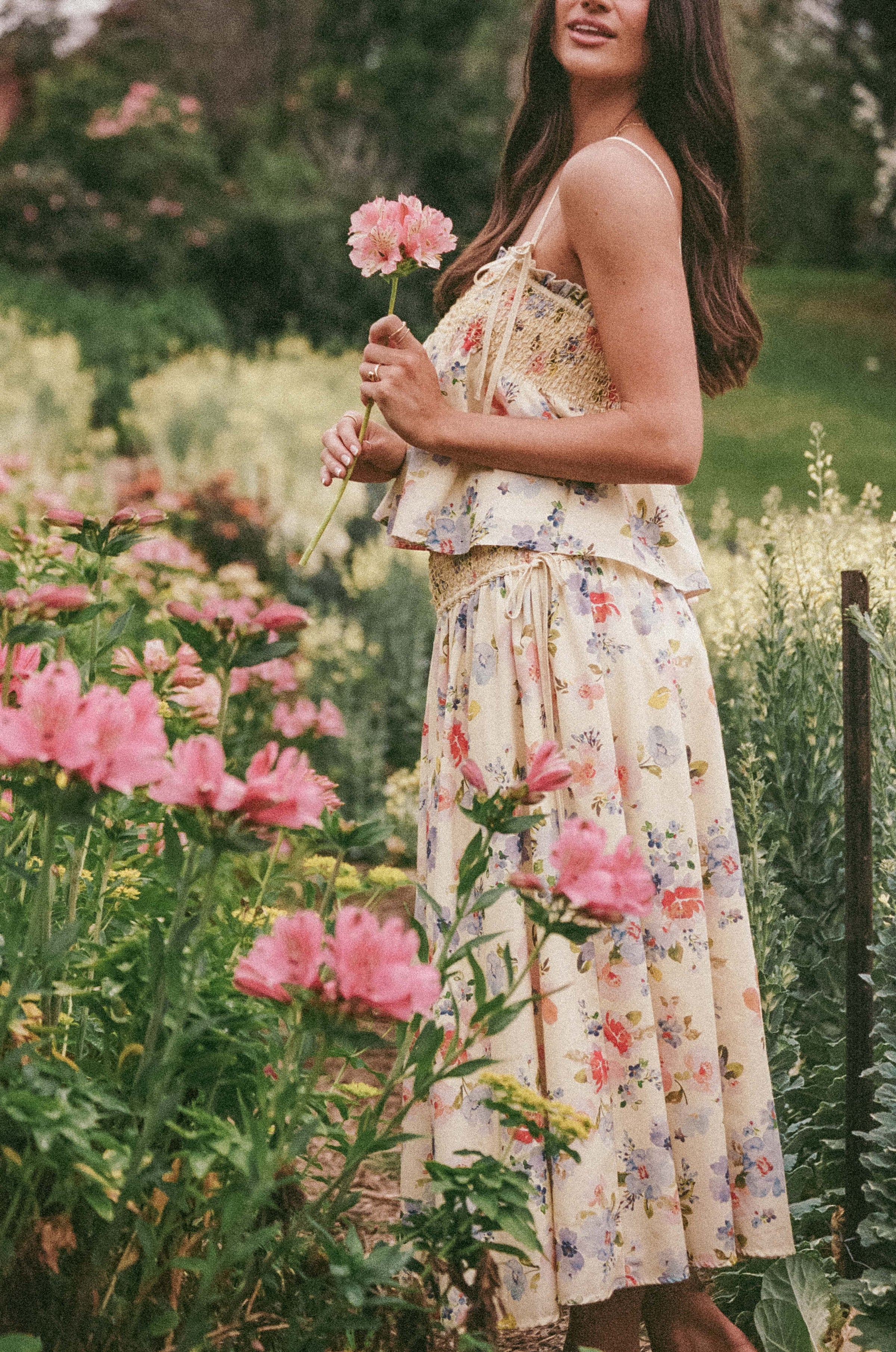 Petal and Pup USA BOTTOMS Saskia Maxi Skirt - Lemon Floral
