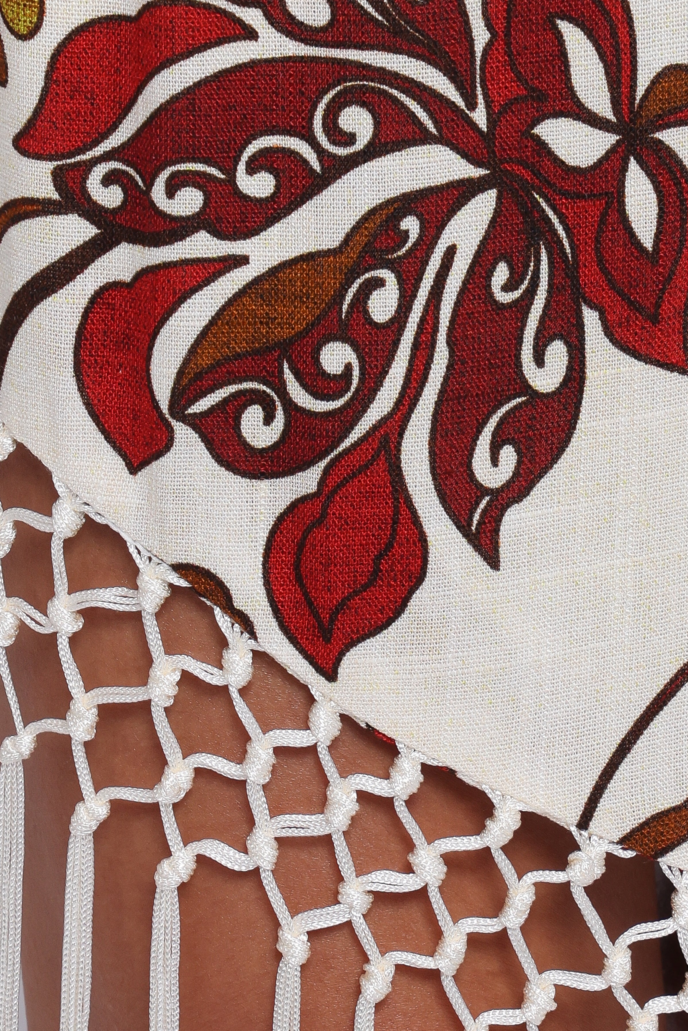 Petal and Pup USA BOTTOMS Shelby Midi Fringe Skirt - Brown Floral