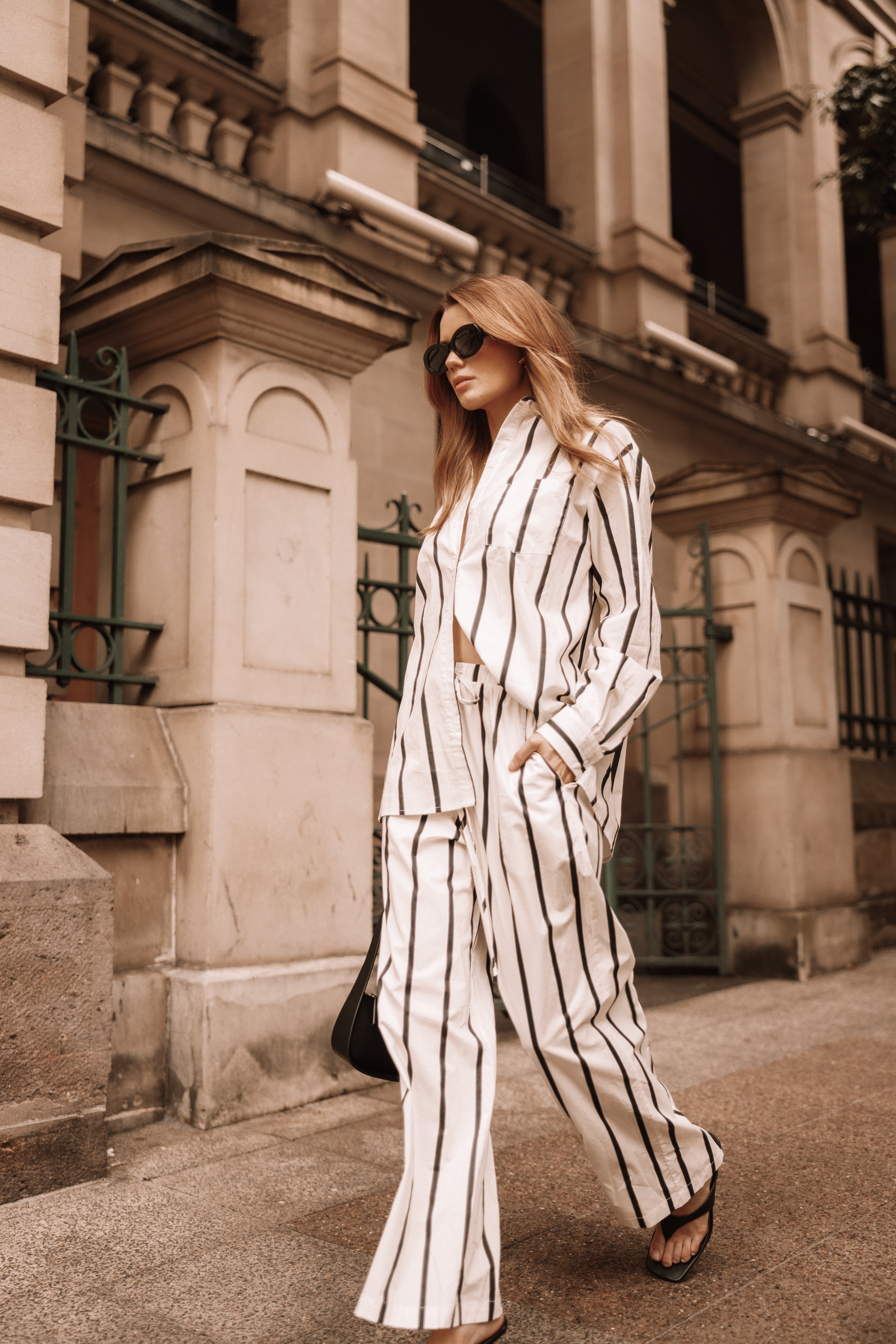 Silvia Pant - Cream Stripe | Petal & Pup USA
