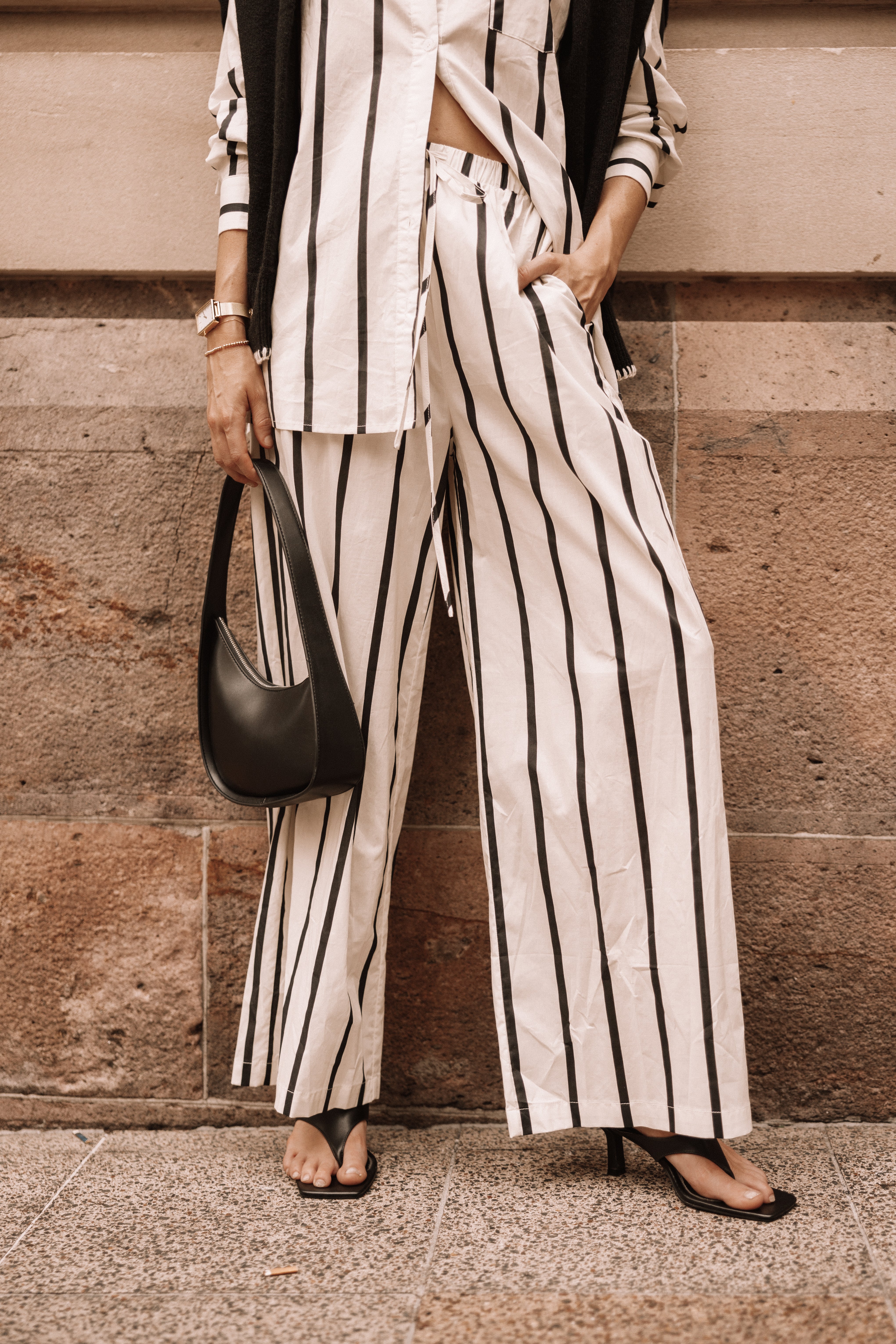 Silvia Pant - Cream Stripe | Petal & Pup USA