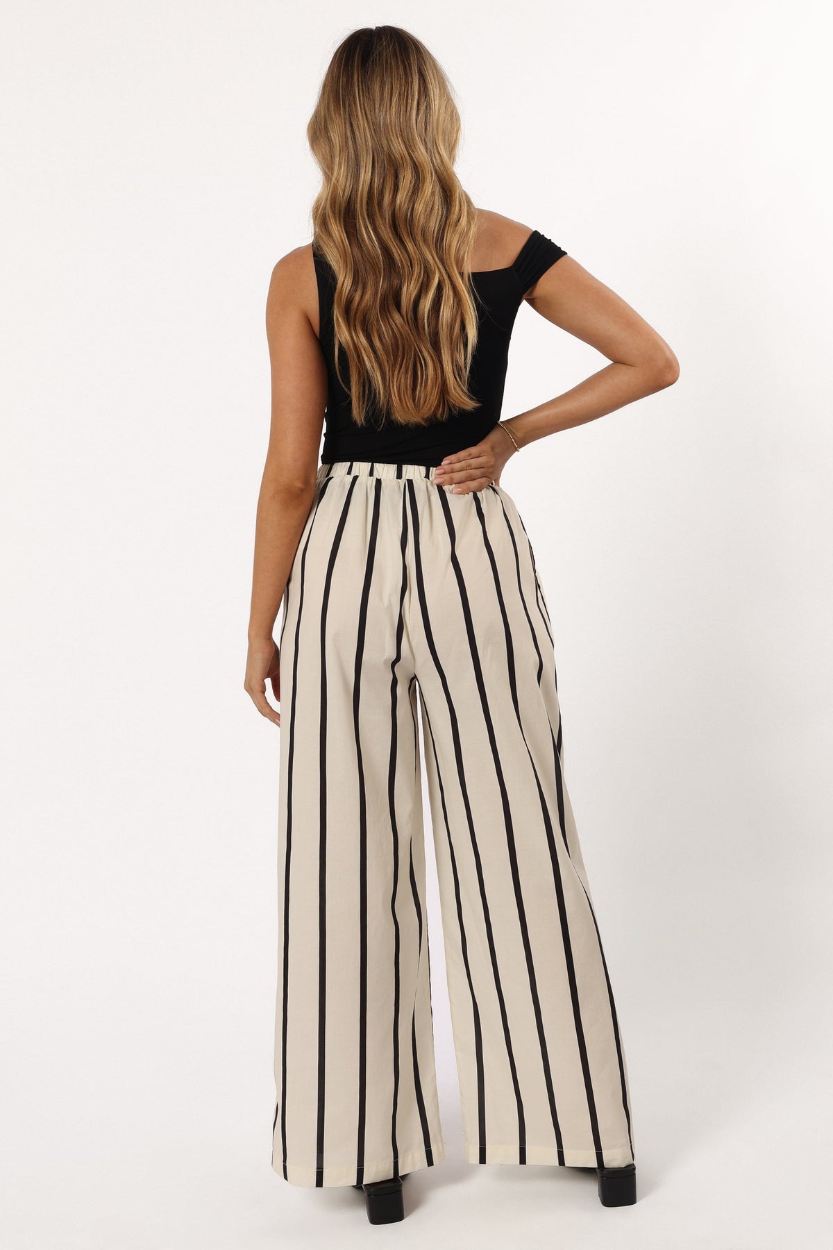 Silvia Pant - Cream Stripe | Petal & Pup USA display picture 1