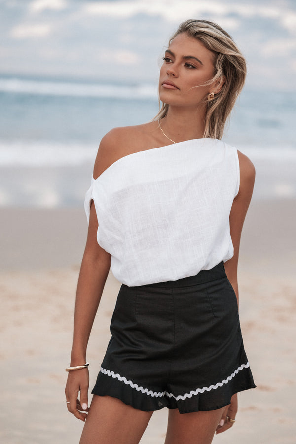 Petal and Pup USA BOTTOMS Sloane Short - Black White