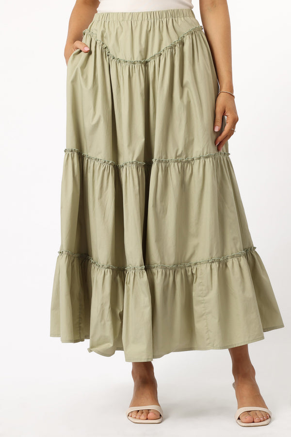 Petal and Pup USA BOTTOMS Somerset Midi Skirt - Pistachio