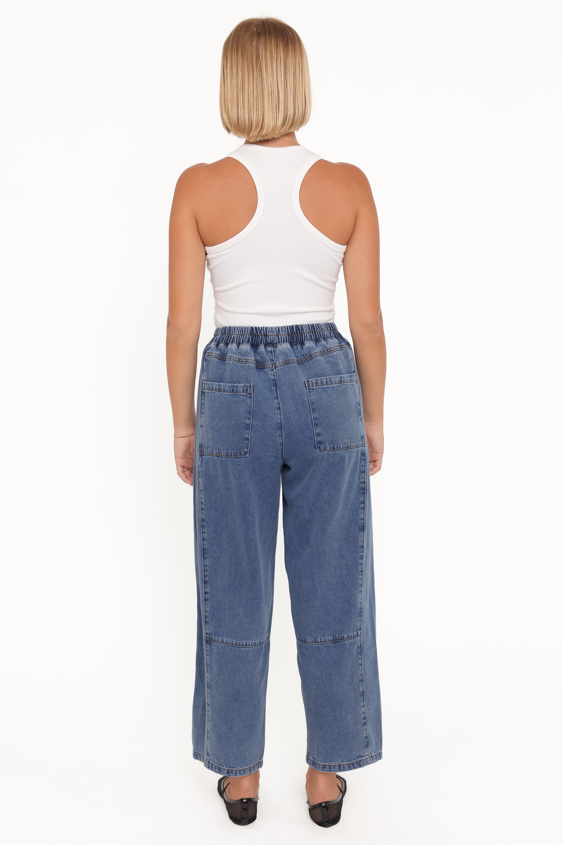 Petal and Pup USA BOTTOMS Sophie Cropped Barrel Jean - Medium Wash