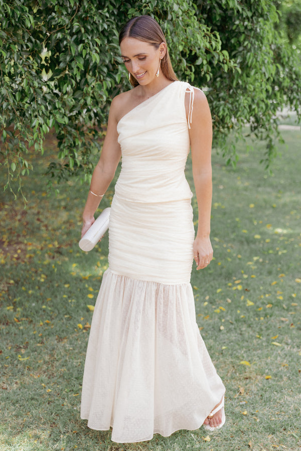 Petal and Pup USA BOTTOMS Susan Mesh Drop Waist Skirt - Yellow