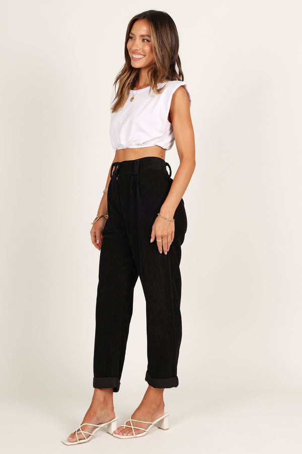 Petal and Pup USA BOTTOMS Talaren Cord Pant - Black