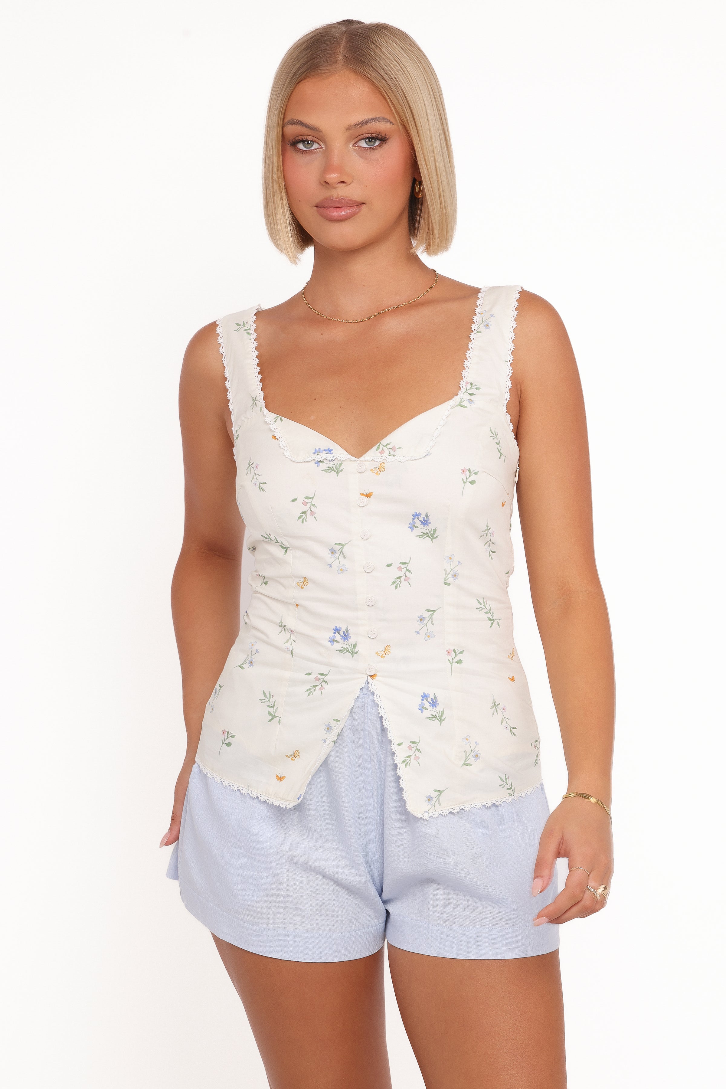 Petal and Pup USA BOTTOMS Tallulah Shorts - Pale Blue