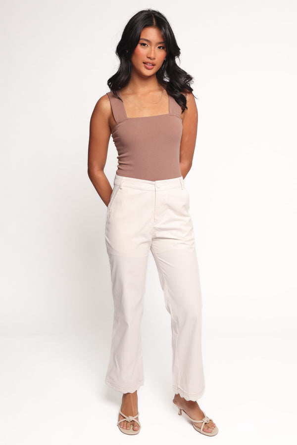 Petal and Pup USA BOTTOMS Thiago Scalloped Pant - Cream (Hold for Amazon)
