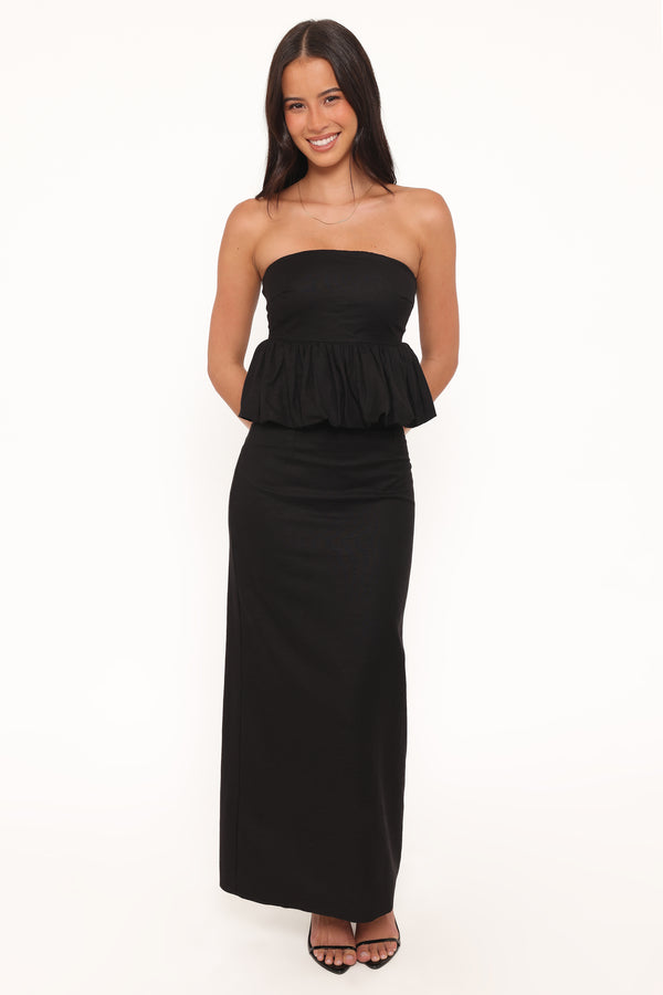 Petal and Pup USA BOTTOMS Ursa Fitted Column Skirt - Black