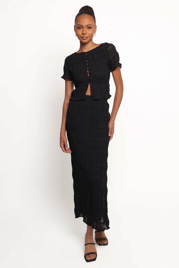 Petal and Pup USA BOTTOMS Valana Skirt - Black Midnight