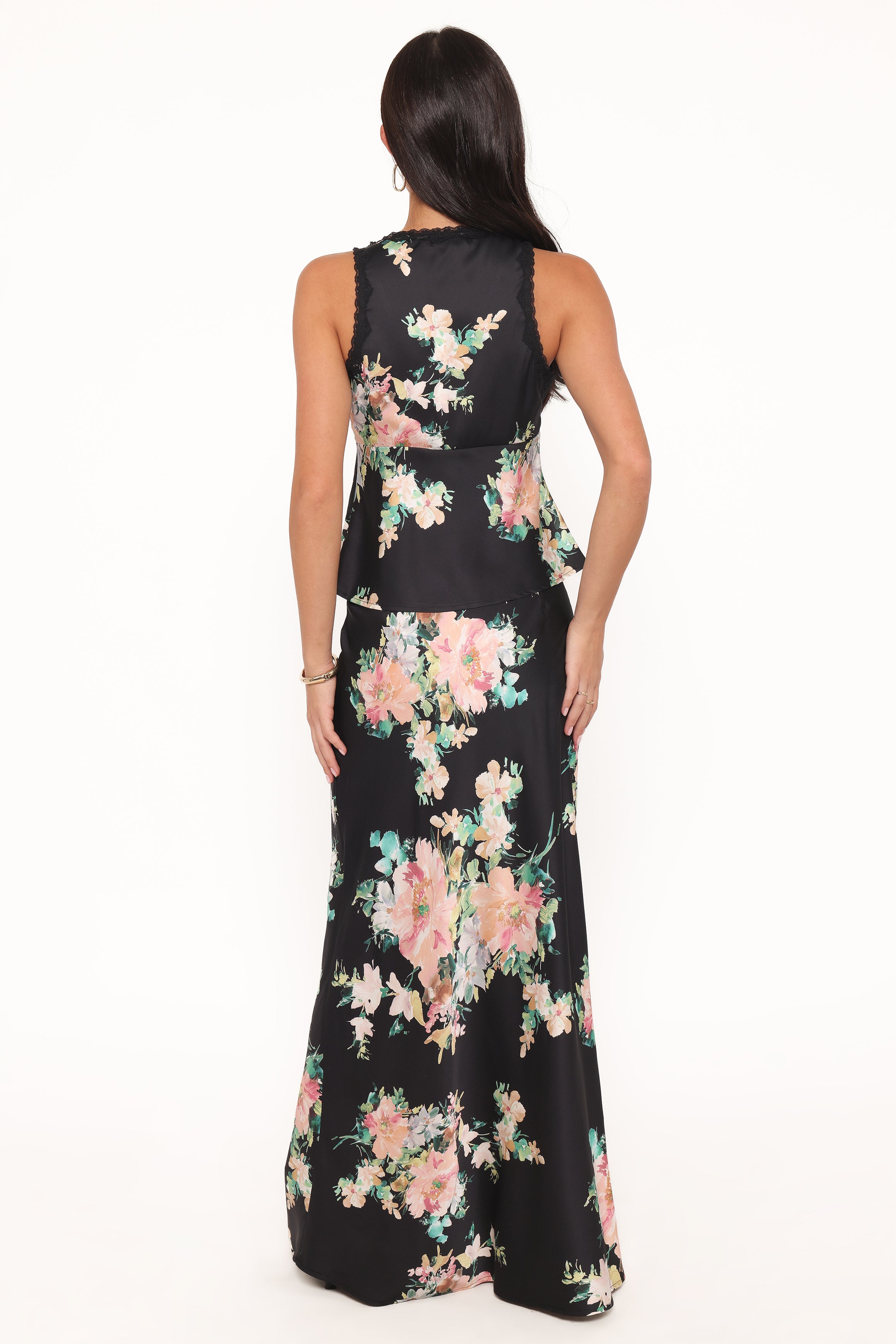 Petal and Pup USA BOTTOMS Velman Skirt - Black Floral