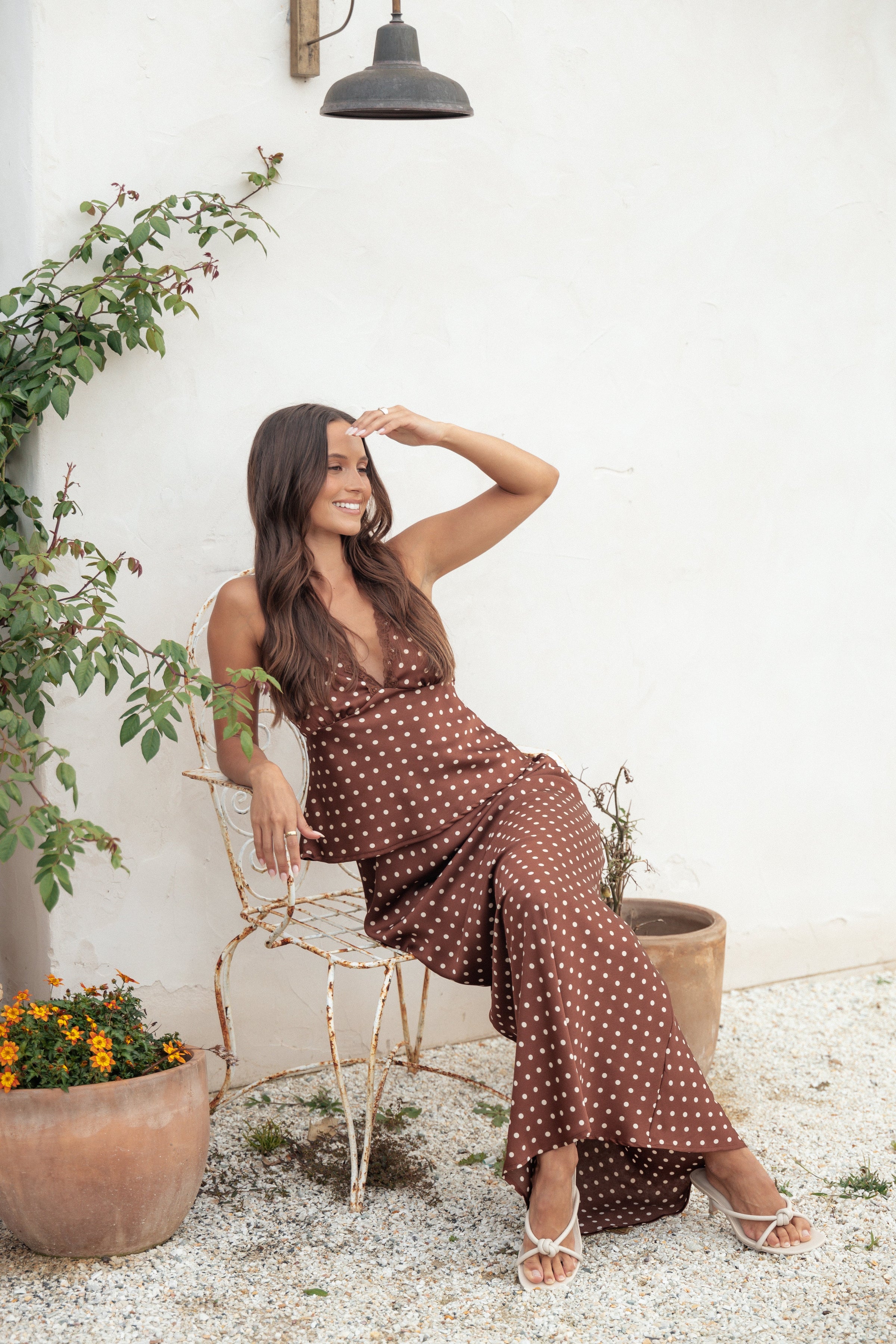 Petal and Pup USA BOTTOMS Velman Skirt - Brown Polka Dot