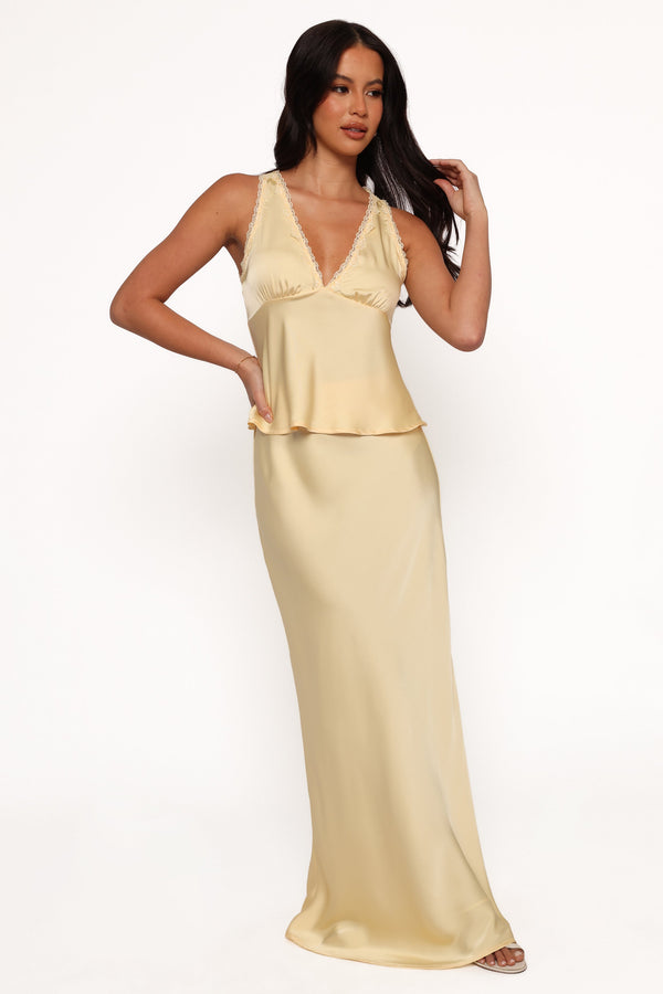 Petal and Pup USA BOTTOMS Velman Skirt - Lemon