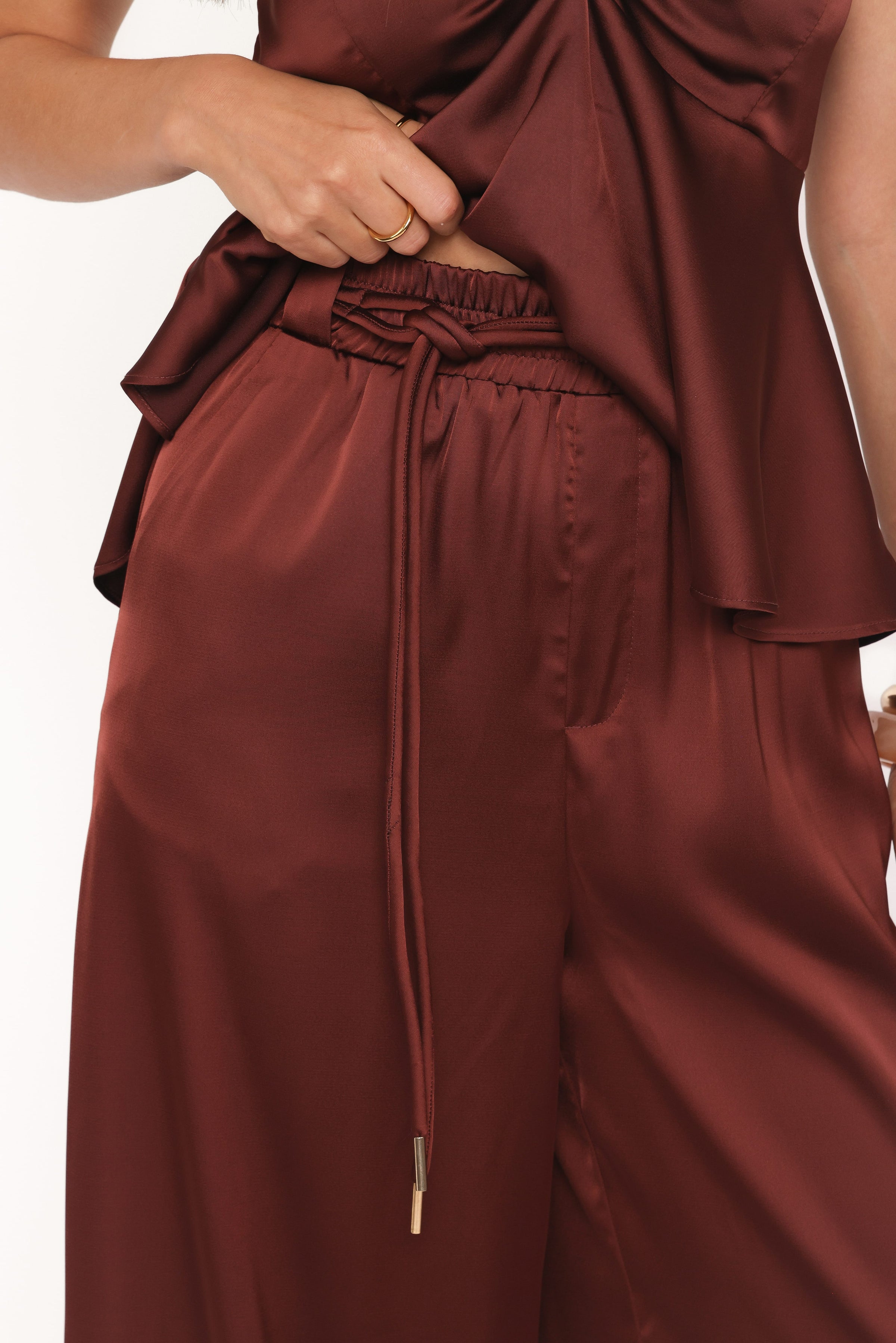 Petal and Pup USA BOTTOMS Vita Tailored Pant - Brown