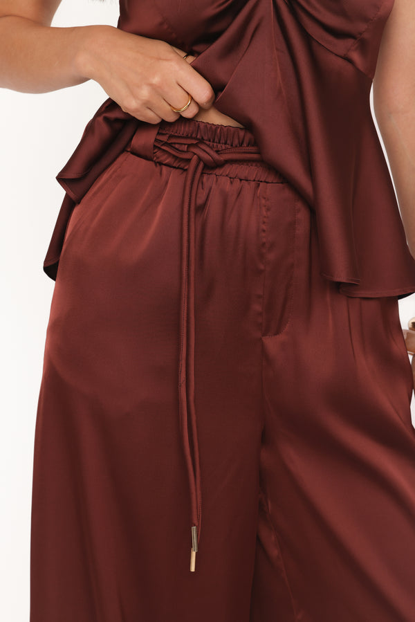 Petal and Pup USA BOTTOMS Vita Tailored Pant - Brown
