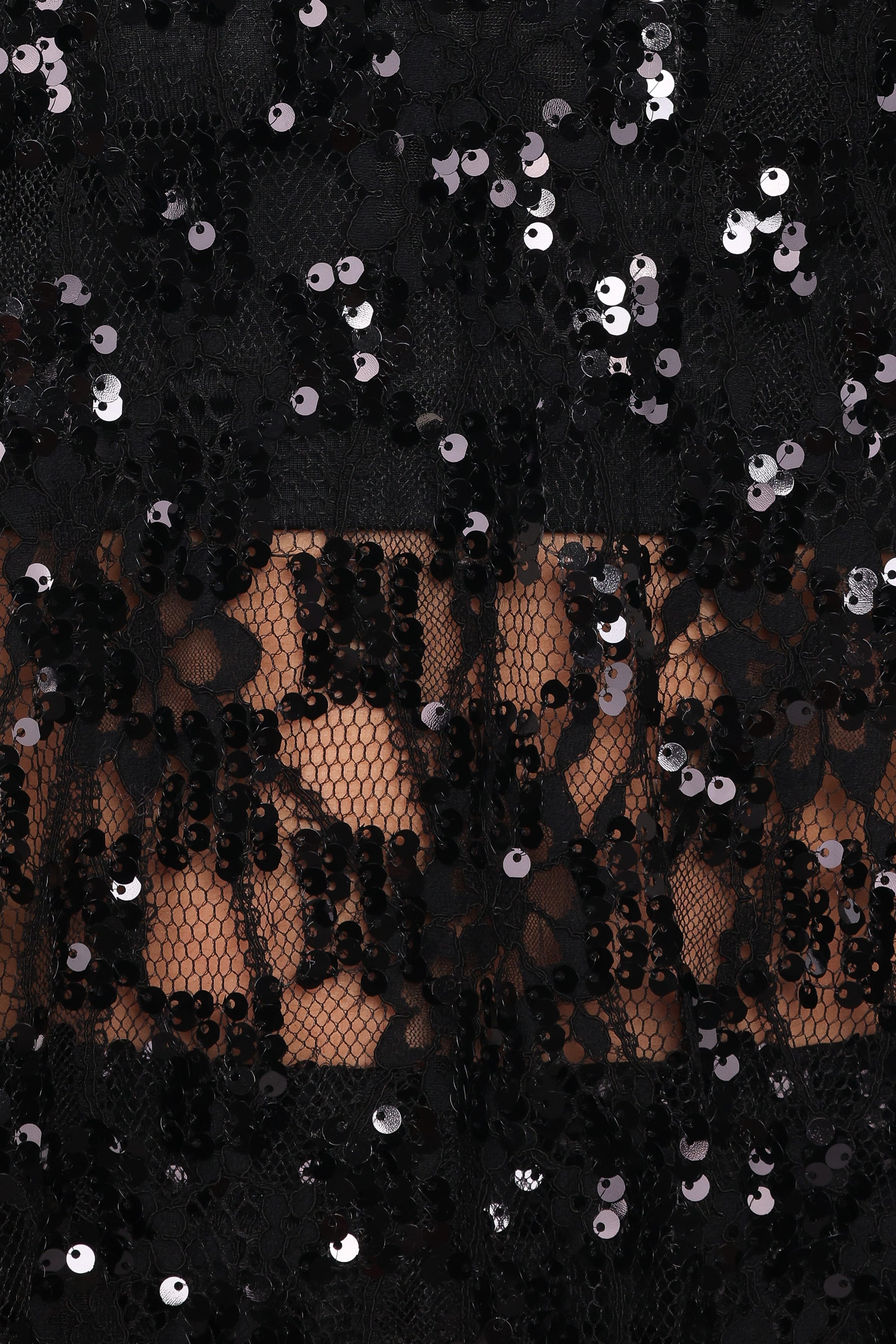 Petal and Pup USA BOTTOMS Yonder Sheer Panel Lace Maxi Skirt - Black