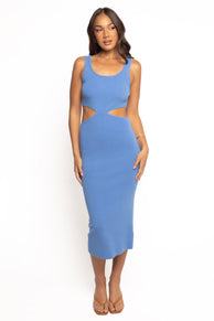 Petal and Pup USA DRESSES Abella Midi Dress - Blue